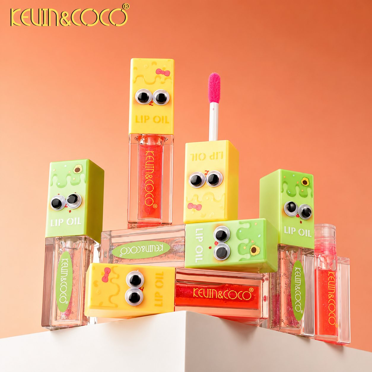 Ulei de Buze, Kevin&Coco, Lip Oil, Hidratant si Lucios, Efect Natural, Textura Usoara, Non-Lipicios, 27.1 g, 8.2 x 2 x 2 cm, Roz 5