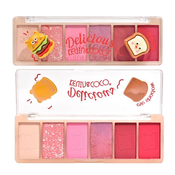 Paleta Farduri de Pleoape Kevin&Coco Delicious 6 Nuante
