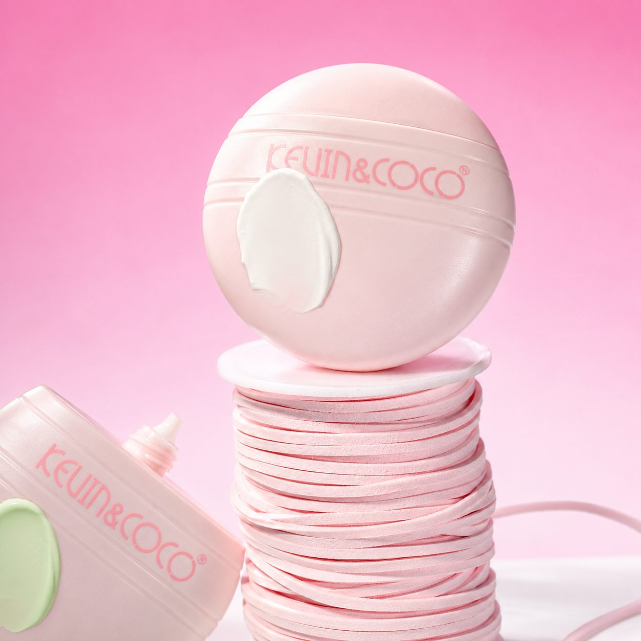 Crema Primer, Kevin&Coco, Baza pentru Machiaj, cu Protectie Solar SPF 50, Hidratare si Uniformizare, Textura Usoara, Efect Neted, pentru Toate Tipurile de Ten, 8 x 7.8 x 3 cm, Albastru 2