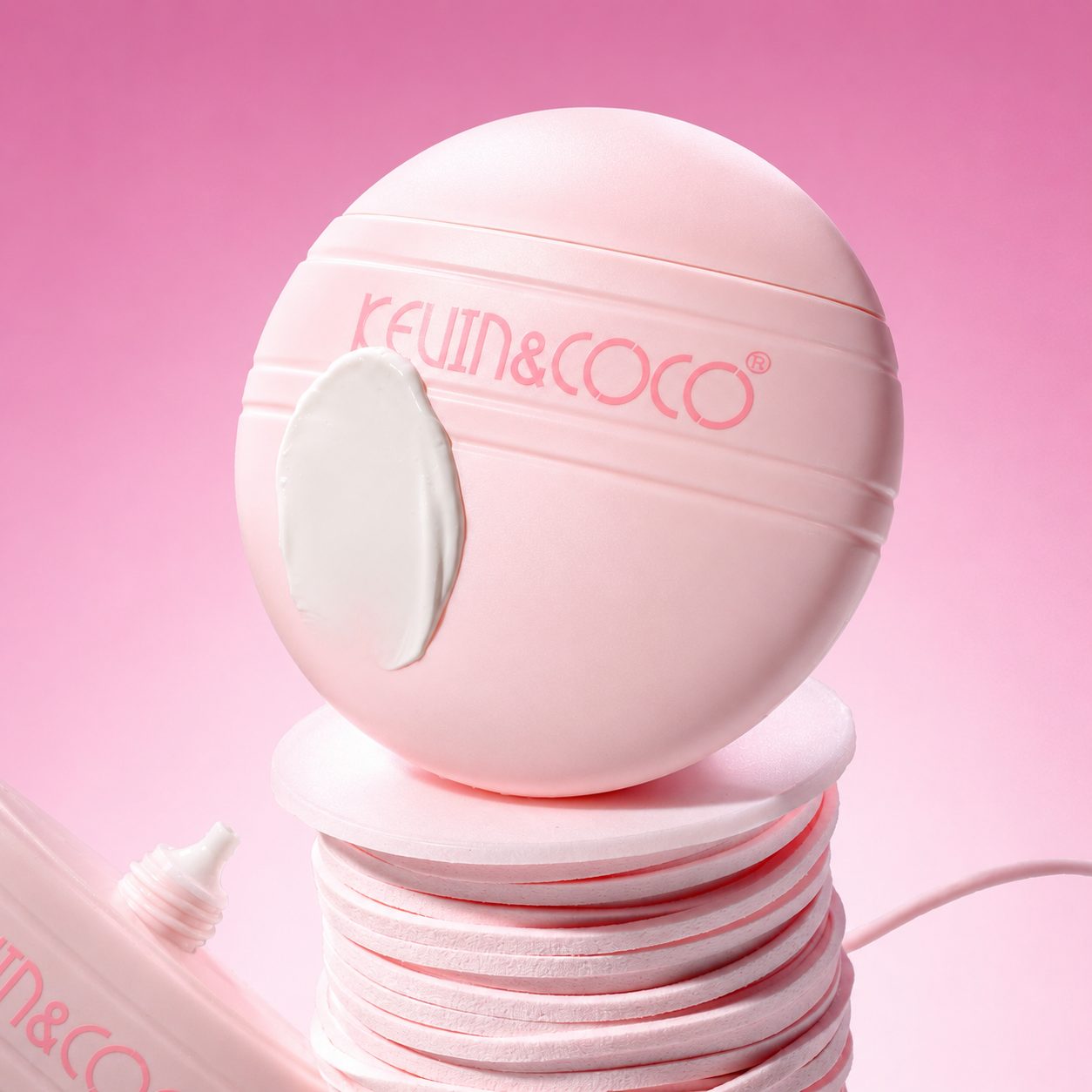 Crema Primer, Kevin&Coco, Baza pentru Machiaj, cu Protectie Solar SPF 50, Hidratare, Uniformizare, Textura Usoara, Efect Neted, pentru Toate Tipurile de Ten, 8 x 7.8 x 3 cm, Verde 2
