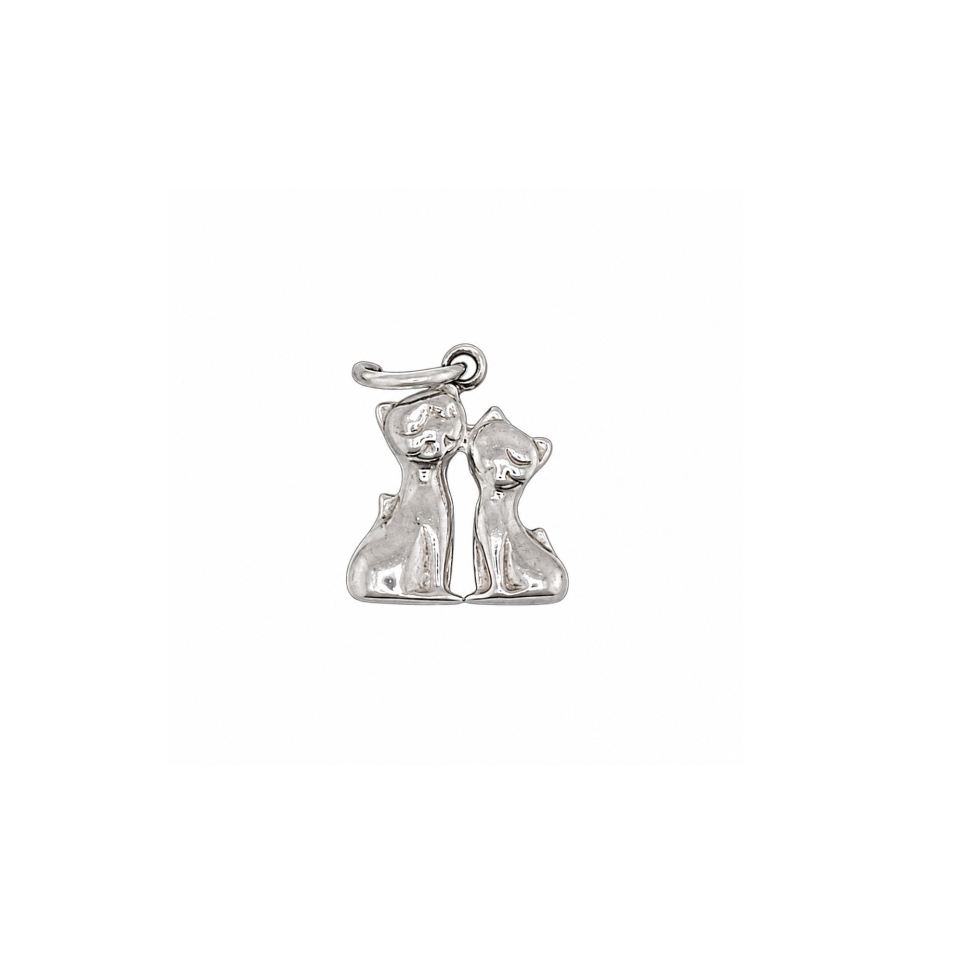 Pandantiv din Argint 925 Jolie Silver, Model Pisicute, 17 x 11 mm, 0.9 g
