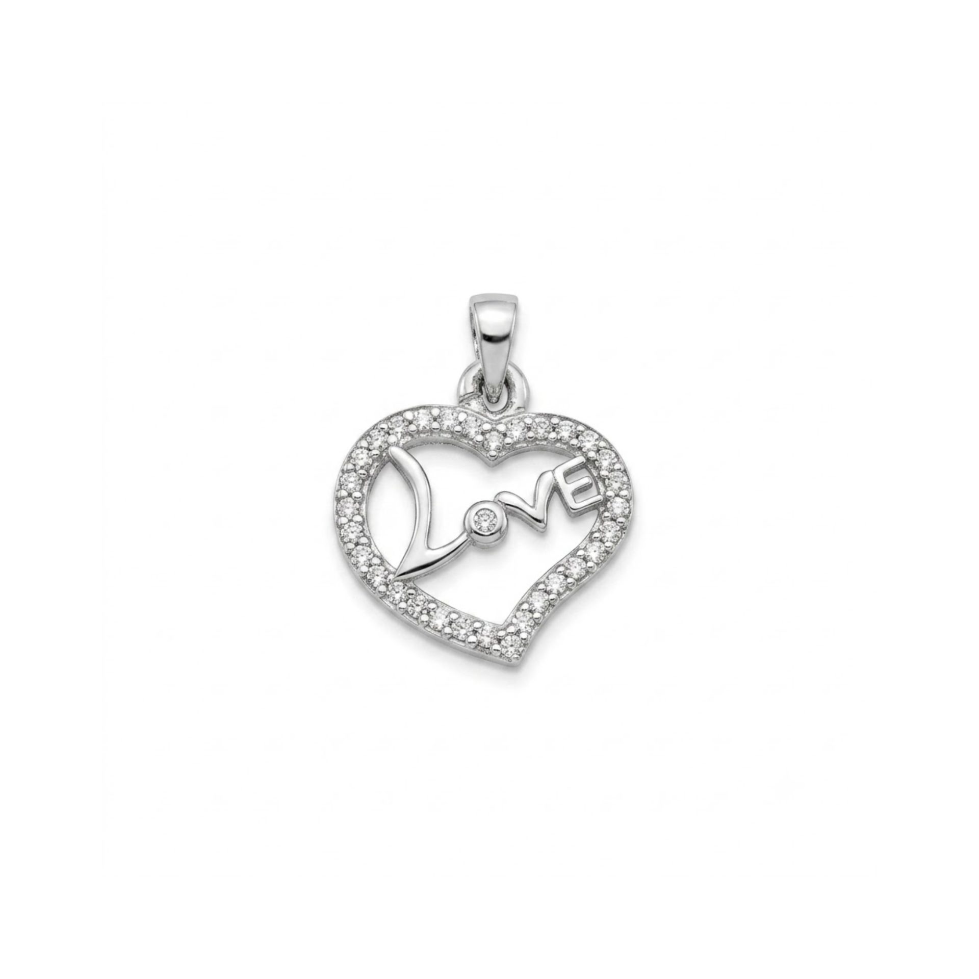 Pandantiv, Jolie Silver, Argint 925, Model Inima Love, 1.2 g, 1.5 x 1.5 cm