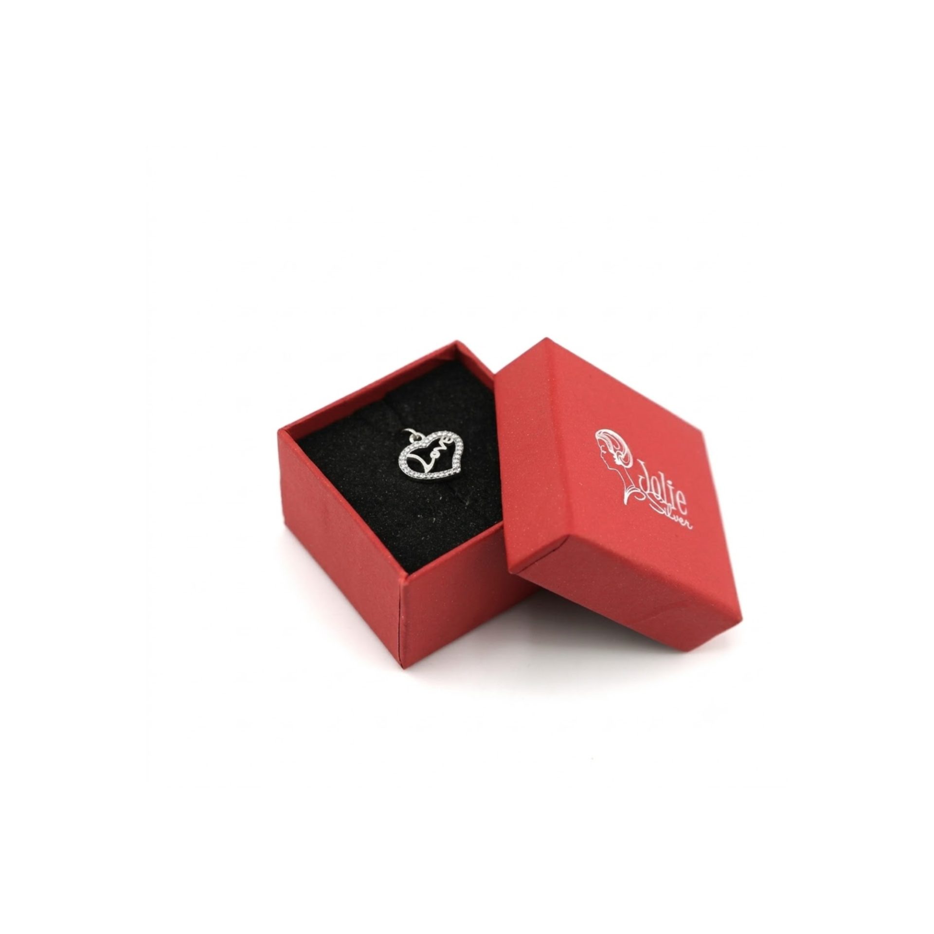 Pandantiv, Jolie Silver, Argint 925, Model Inima Love, 1.2 g, 1.5 x 1.5 cm