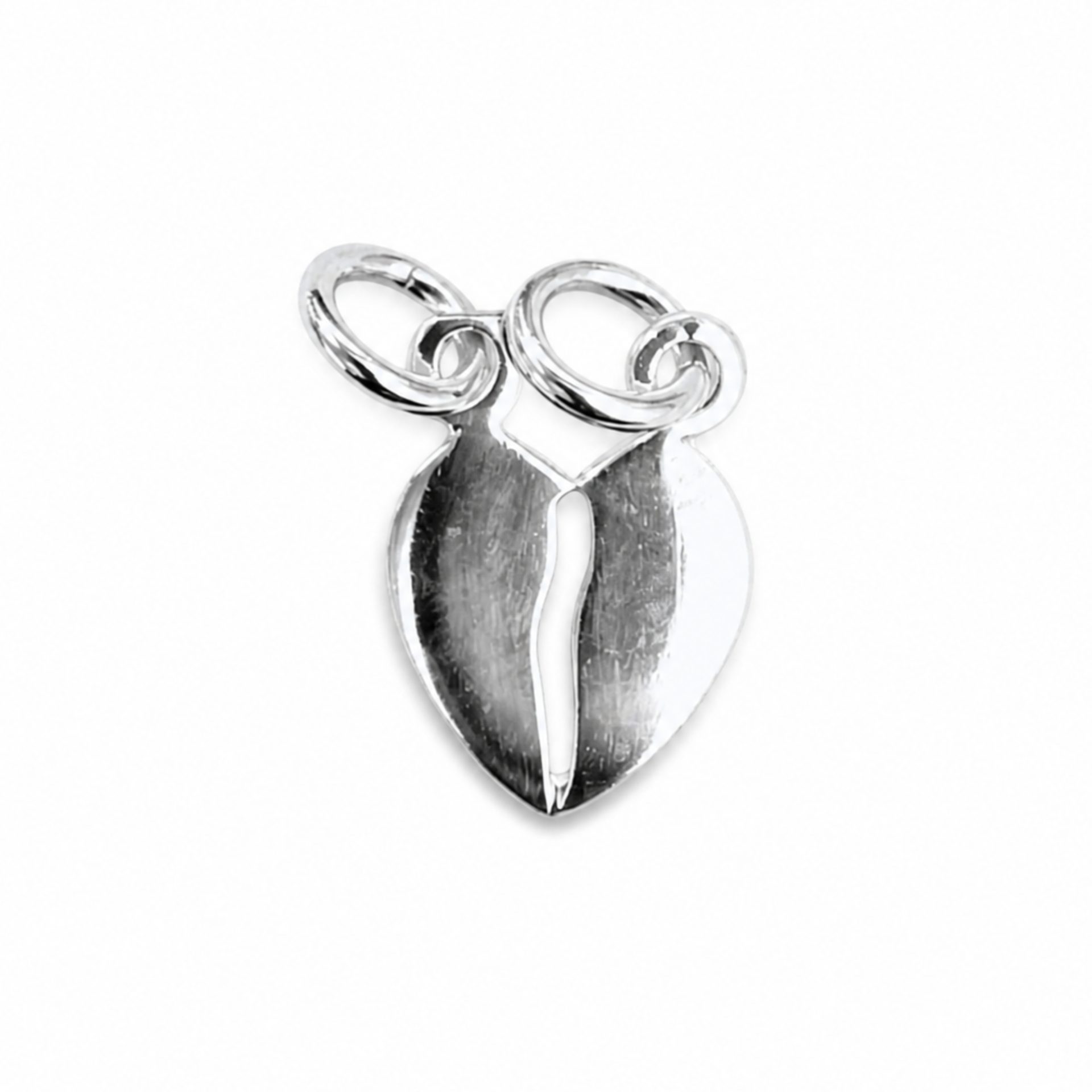 Pandantiv argint 925 inimă două jumătăți Jolie Silver