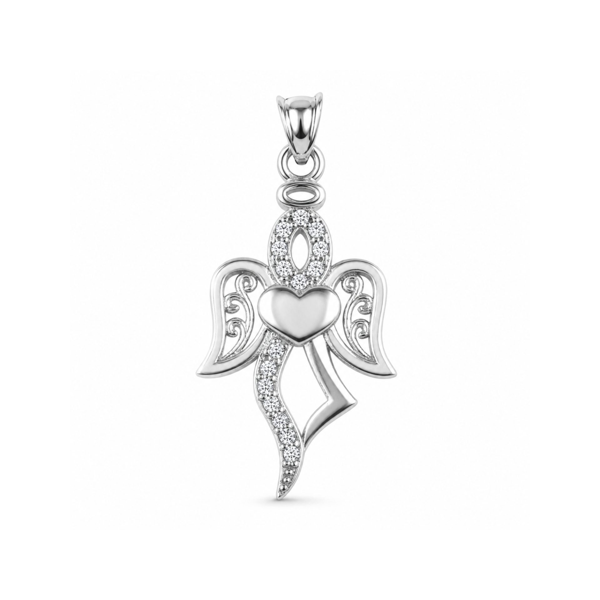 Pandantiv Flying Angel argint 925 cu zirconie