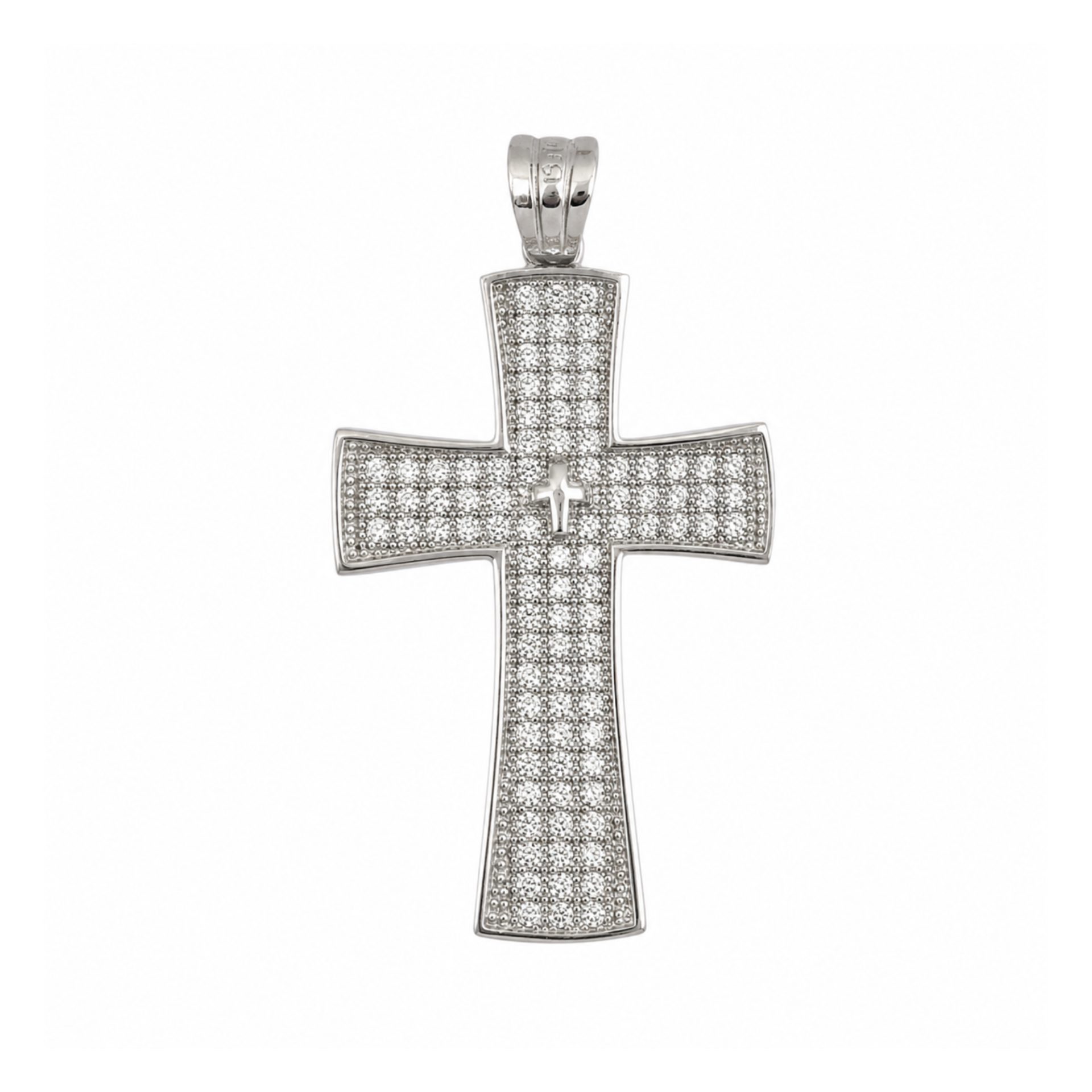 Pandantiv Jolie Silver argint 925 model cruce cu pietre