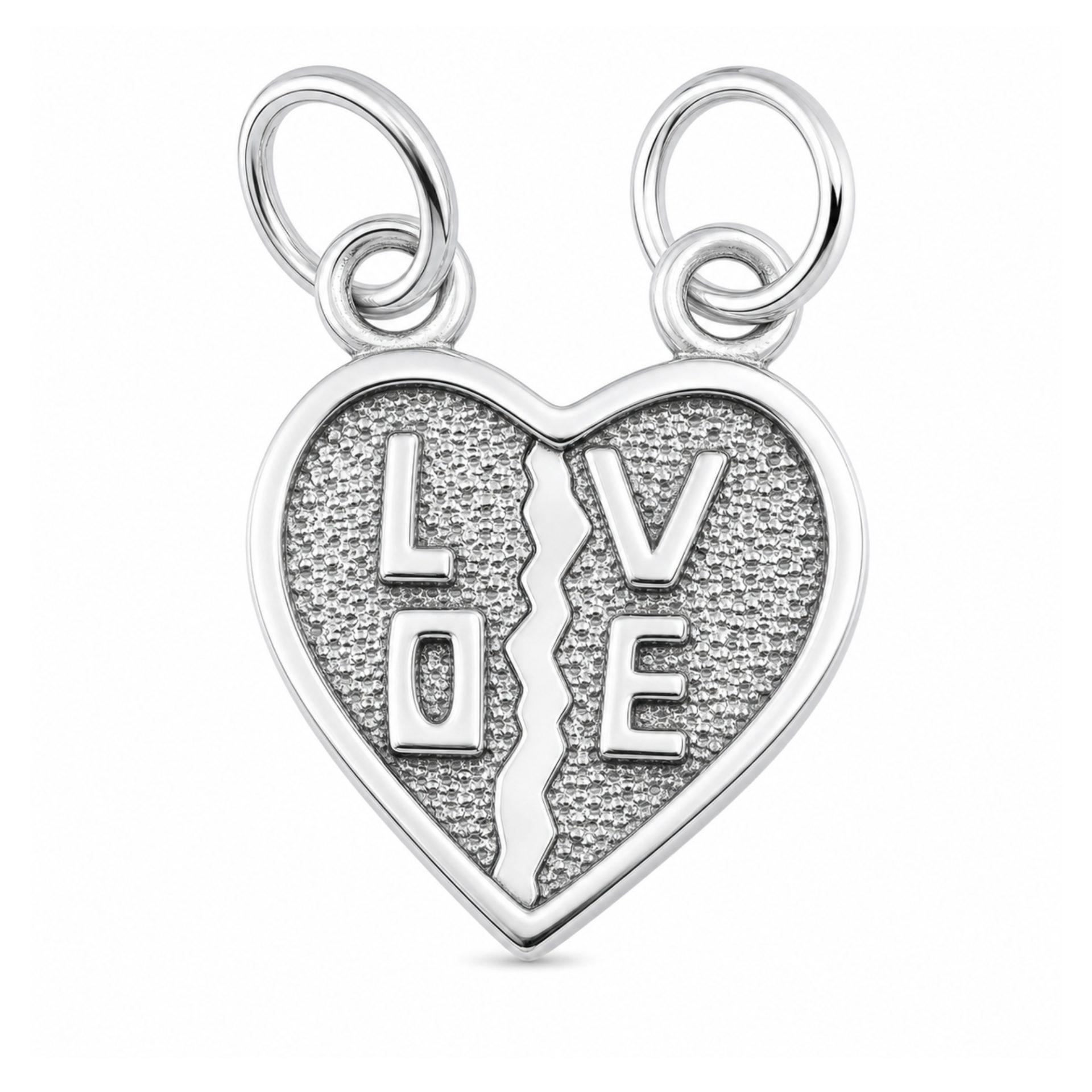 Pandantiv argint 925 Jolie Silver Două Jumătăți Love