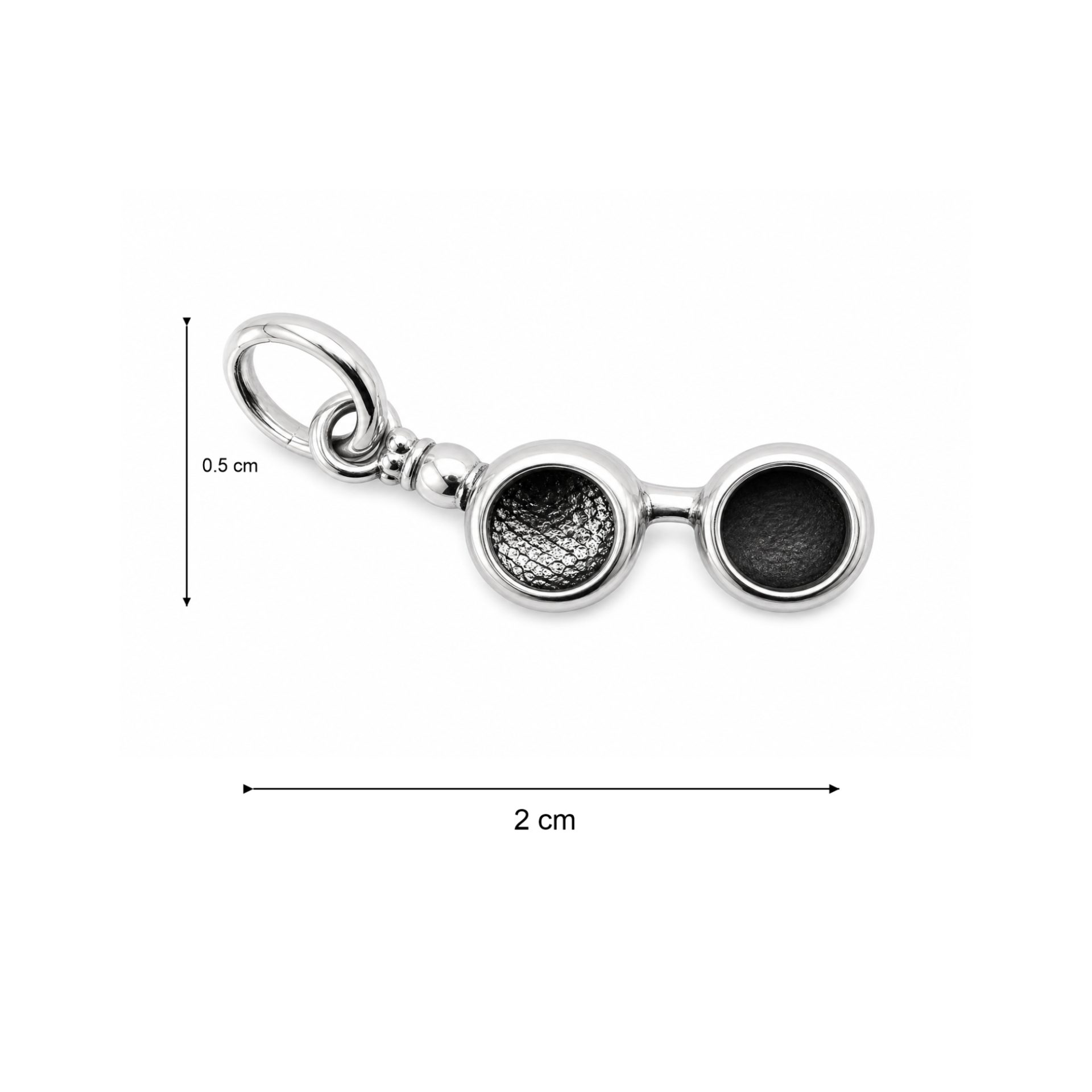 Detaliu pandantiv argint model ochelari