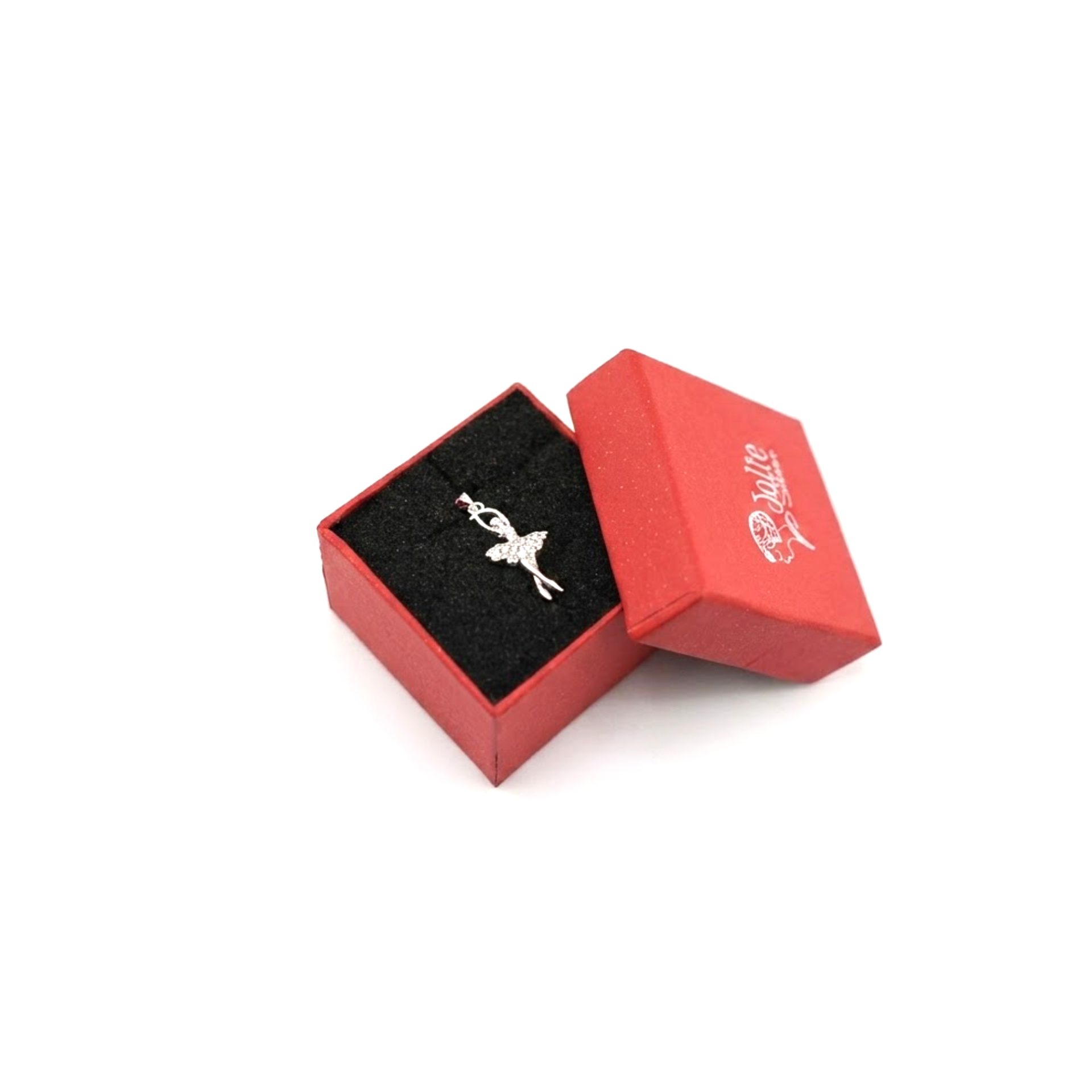 Pandantiv, Jolie Silver, Argint 925, Model Balerina cu Zirconii, 27 x 10 mm, 1.1 g