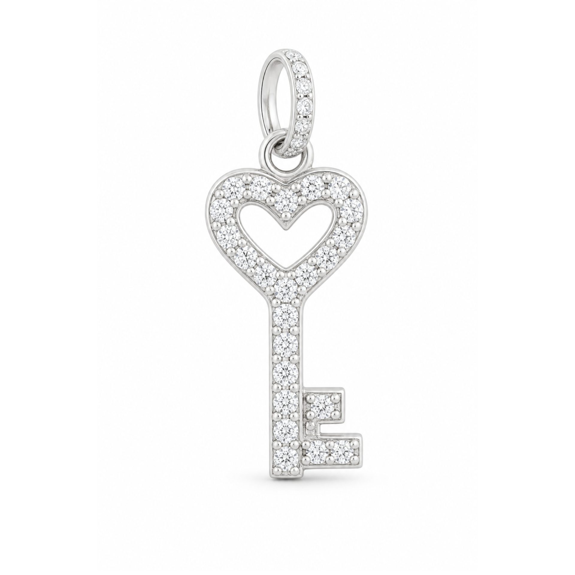 Pandantiv Jolie Silver Cheia Inimii argint 925 cu minizirconii