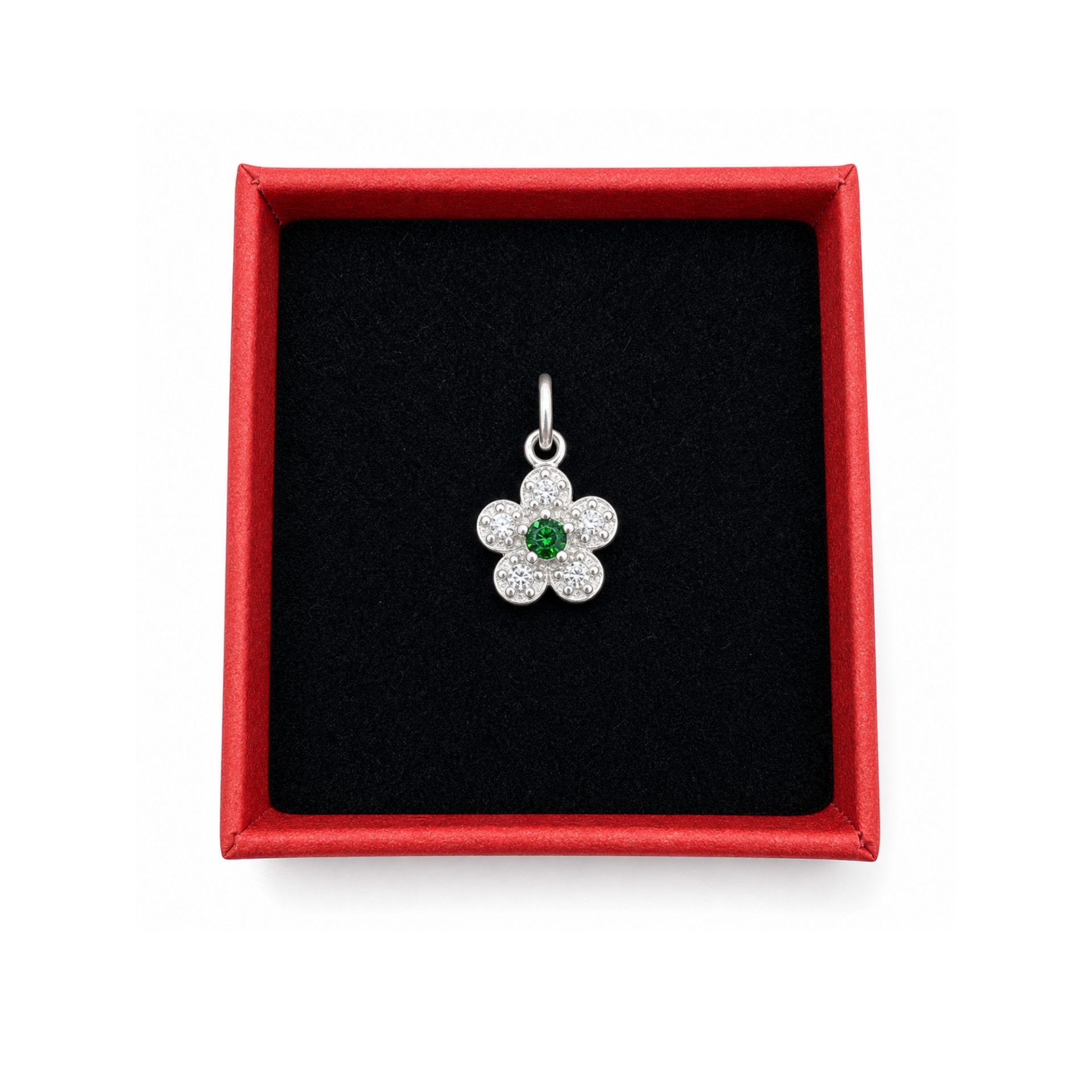 Pandantiv Jolie Silver argint 925 floare verde