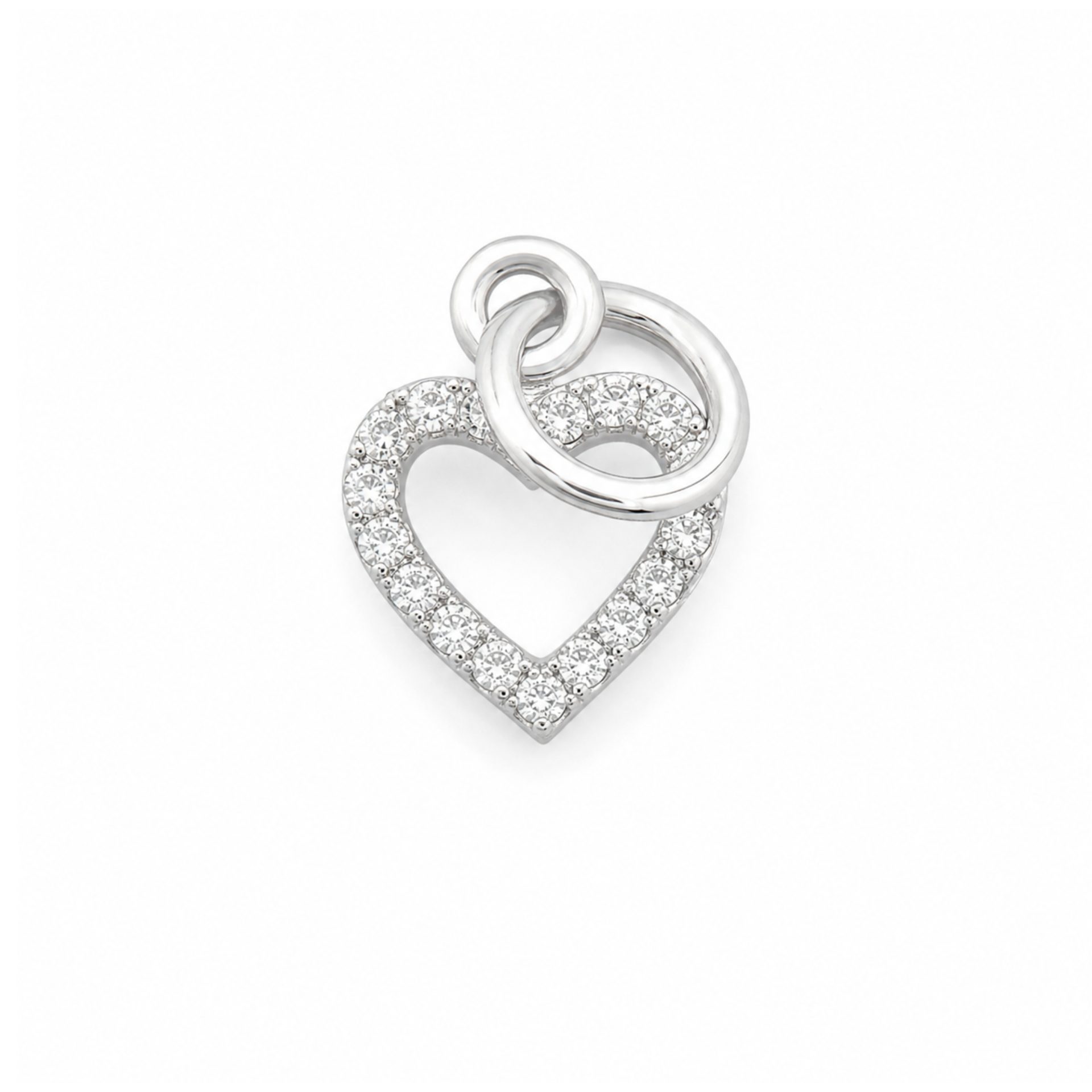 Pandantiv inimioara argint 925 cu zirconiu cubic