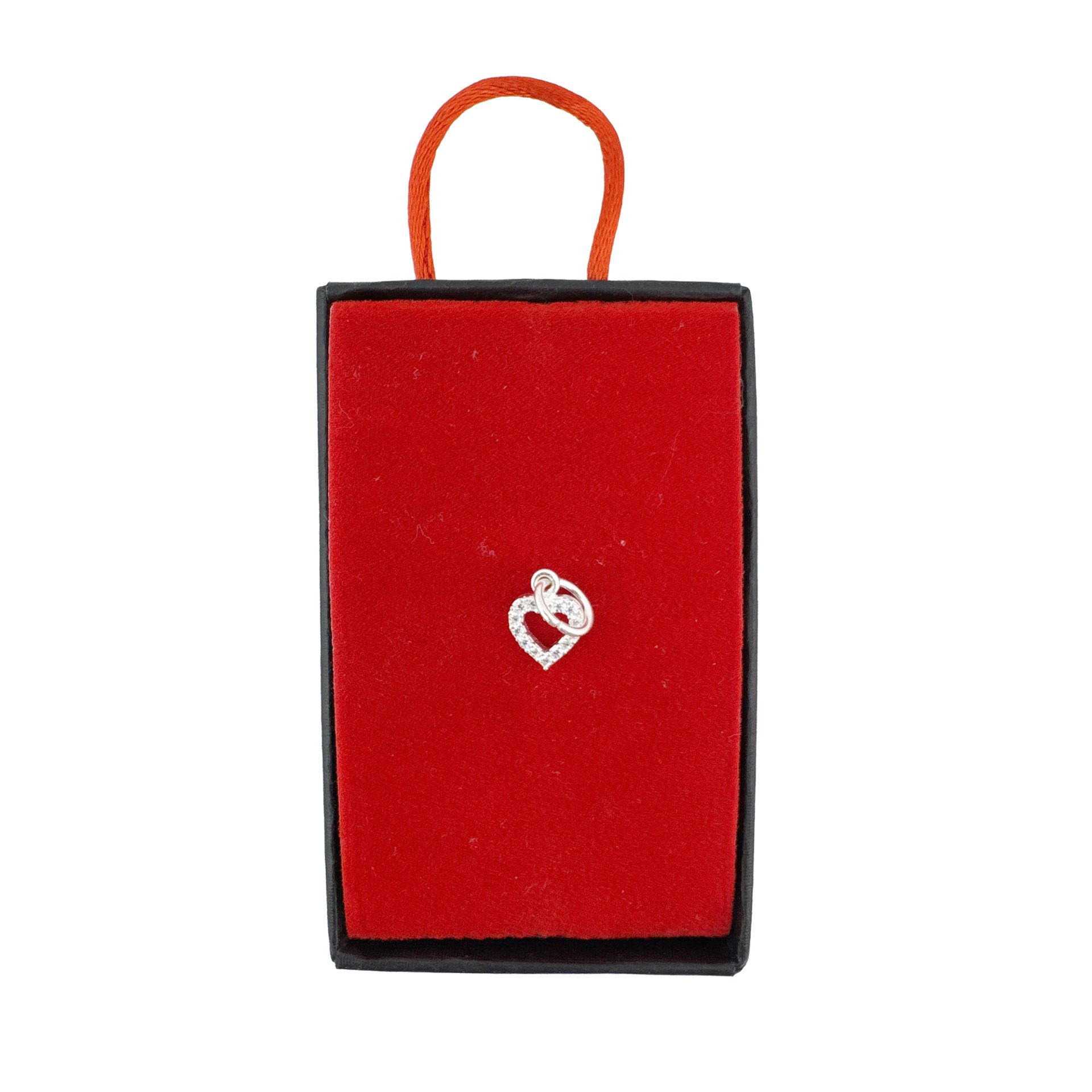 Pandantiv din Argint 925, Jolie Silver, pentru Dama, Model Inimioara Cu Pietre de Zirconiu Cubic, 0.6 g, 1 x 1 cm, Argintiu