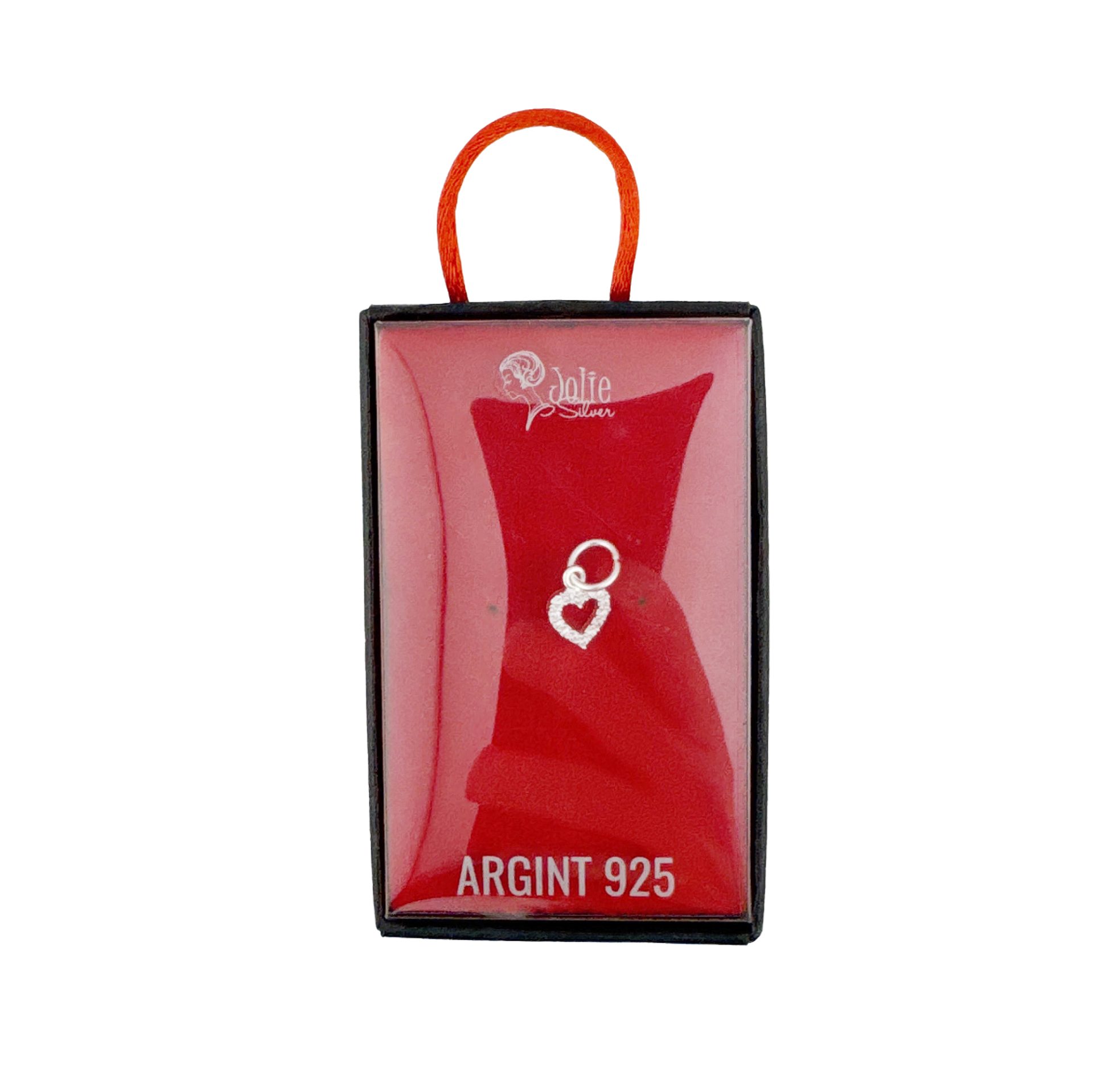 Pandantiv din Argint 925, Jolie Silver, pentru Dama, Model Inimioara Cu Pietre de Zirconiu Cubic, 0.6 g, 1 x 1 cm, Argintiu