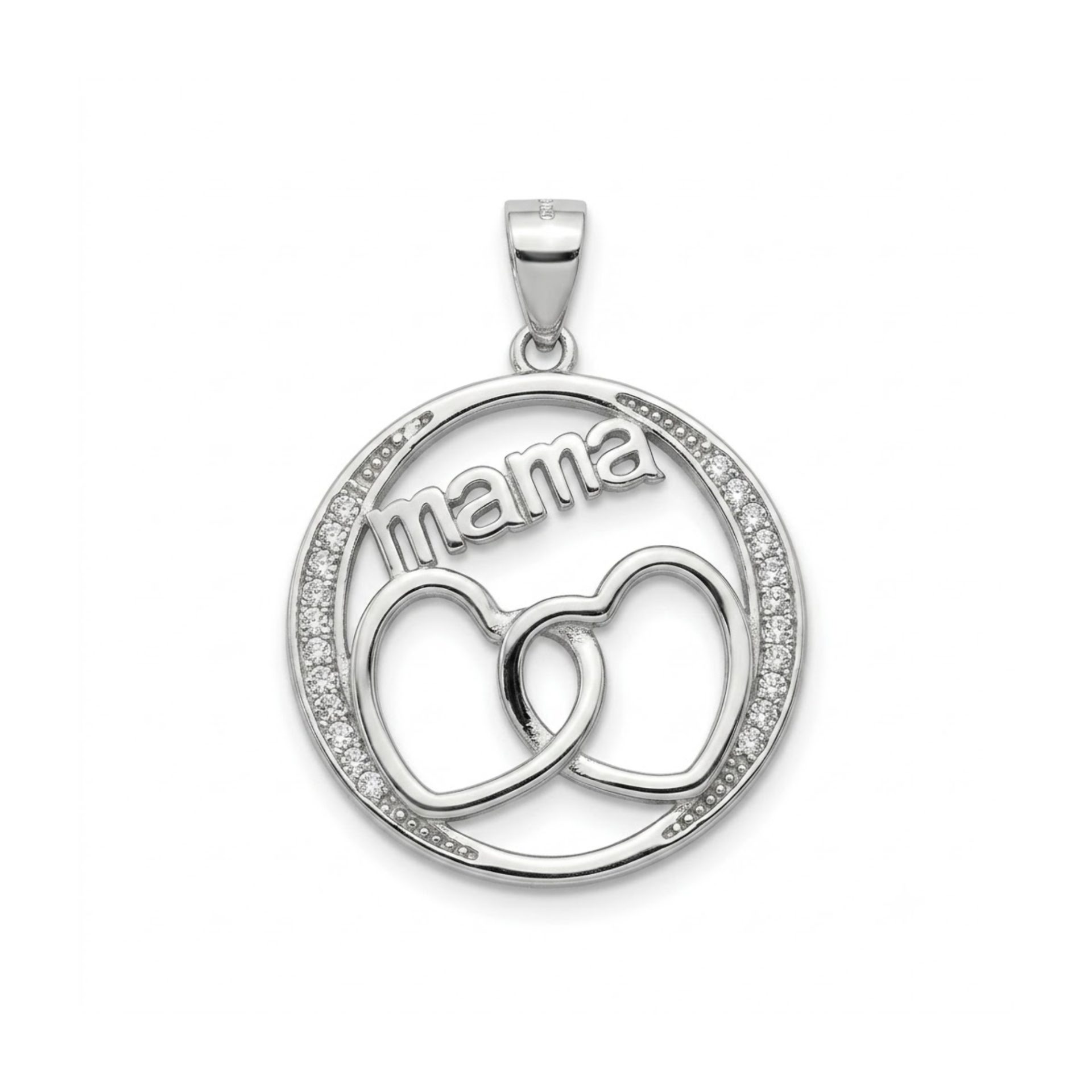 Pandantiv din Argint 925, Mama in Cerc cu Inimi, Jolie Silver, 2.23 g