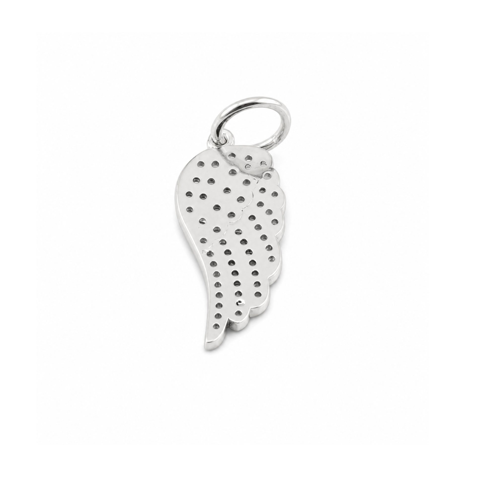 Pandantiv pentru Lanț din Argint 925, Jolie Silver, Model Aripă de Înger, Decorat cu Pietre Albe, Finisaj Lucios, 1.28 g, Argintiu 4