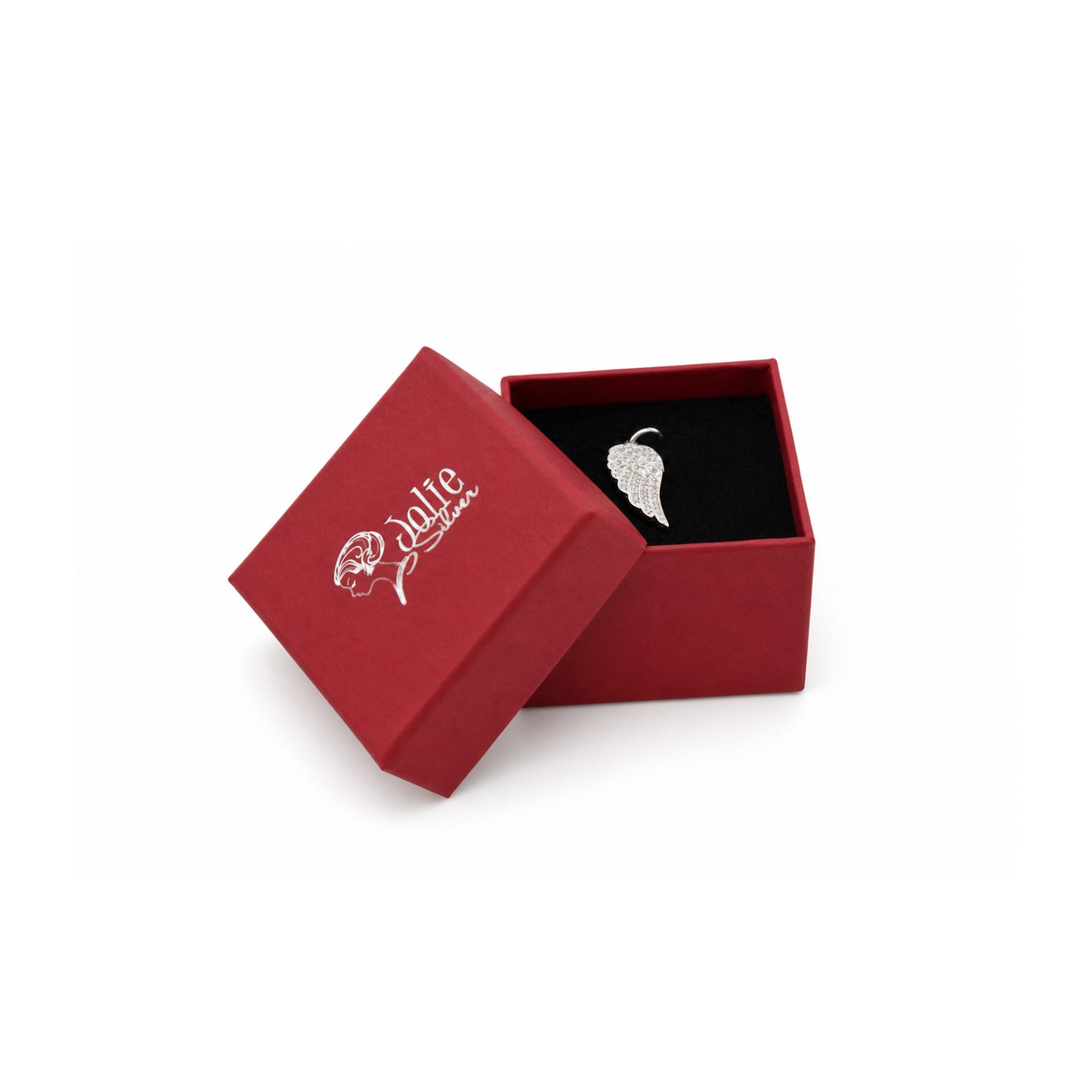 Pandantiv pentru Lanț din Argint 925, Jolie Silver, Model Aripă de Înger, Decorat cu Pietre Albe, Finisaj Lucios, 1.28 g, Argintiu 5