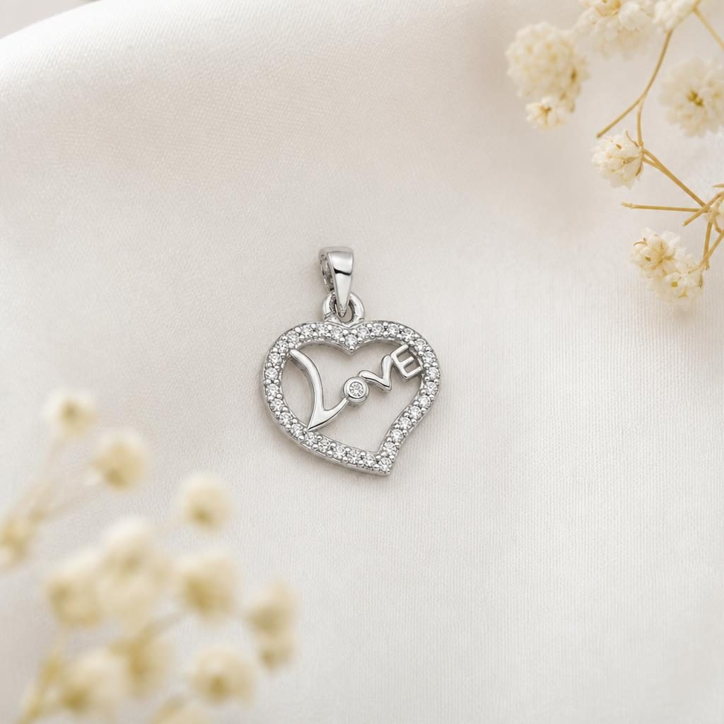Pandantiv, Jolie Silver, Argint 925, Model Inima Love, 1.2 g, 1.5 x 1.5 cm