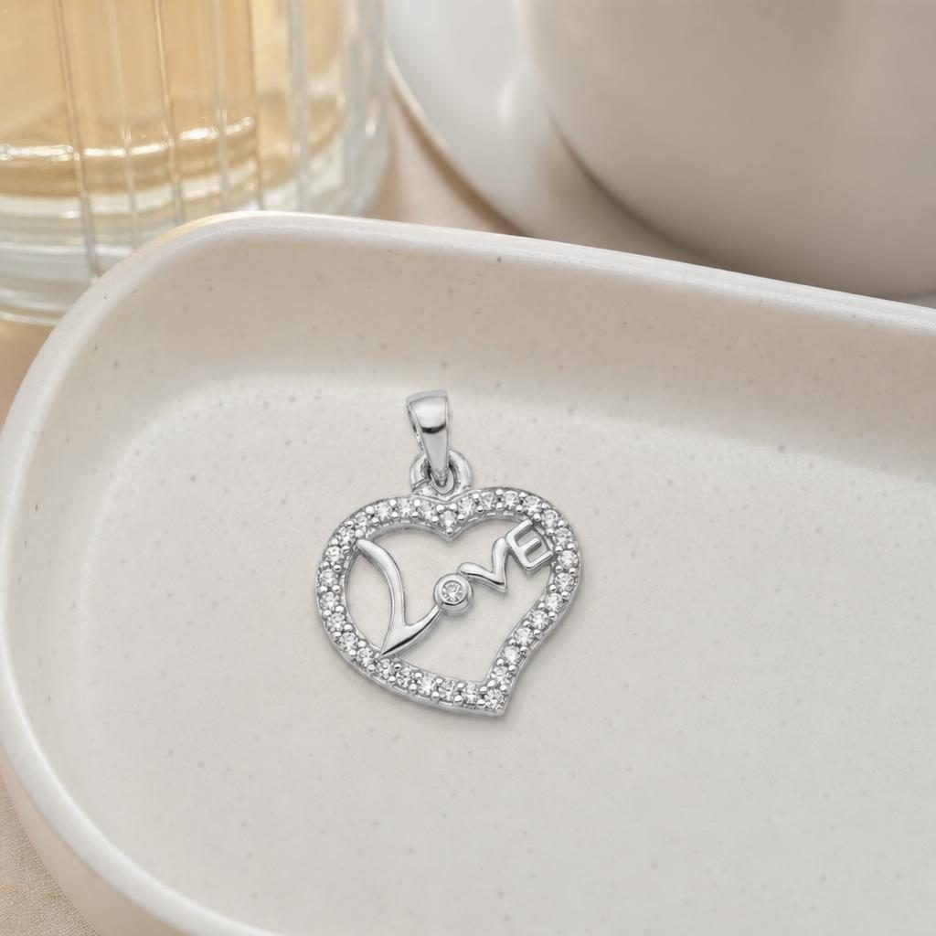 Pandantiv, Jolie Silver, Argint 925, Model Inima Love, 1.2 g, 1.5 x 1.5 cm