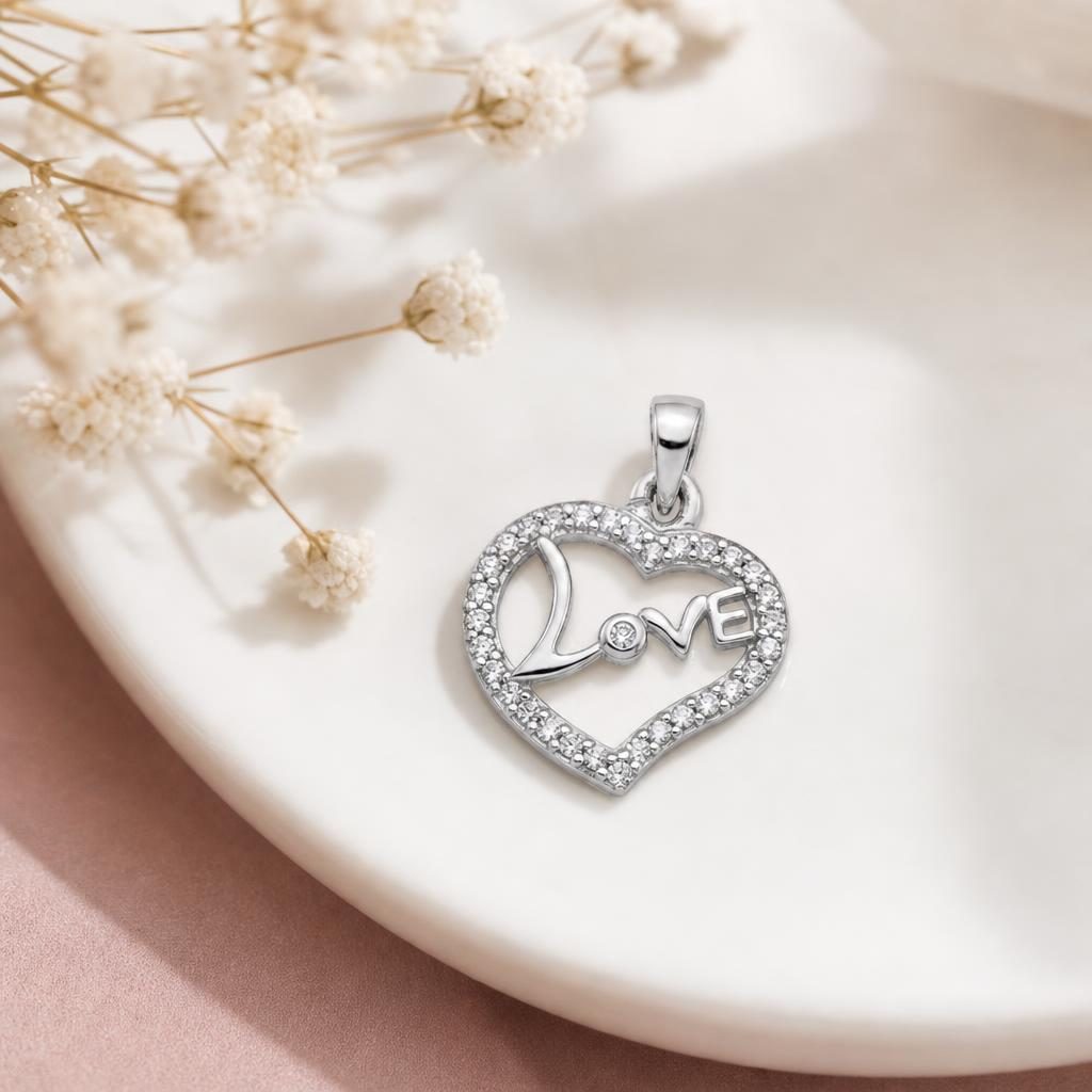 Pandantiv, Jolie Silver, Argint 925, Model Inima Love, 1.2 g, 1.5 x 1.5 cm