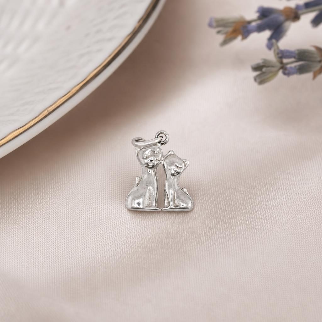 Pandantiv din Argint 925 Jolie Silver, Model Pisicute, 17 x 11 mm, 0.9 g