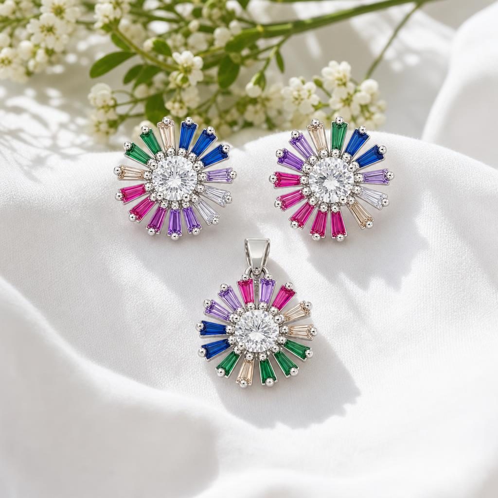 Set complet bijuterii argint in cutie