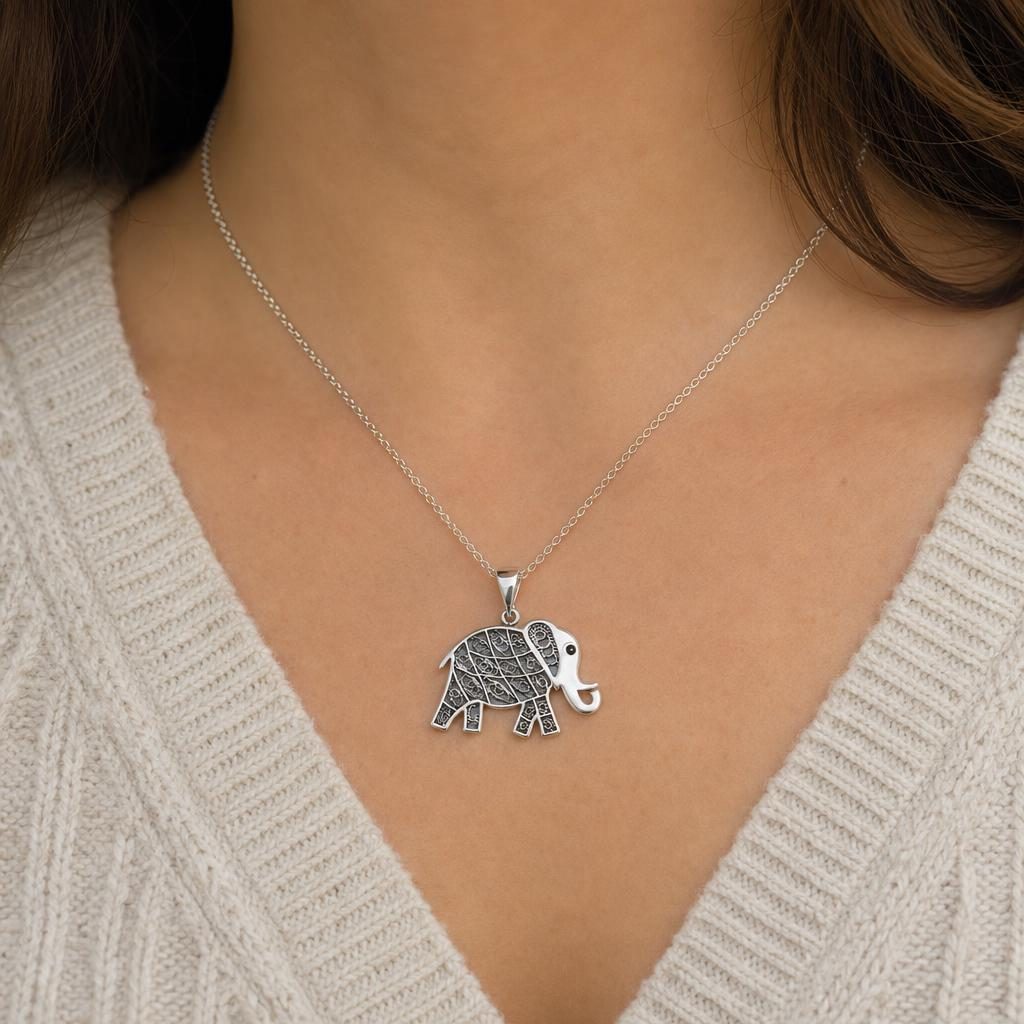 Detaliu Pandantiv Argint 925 Elefant