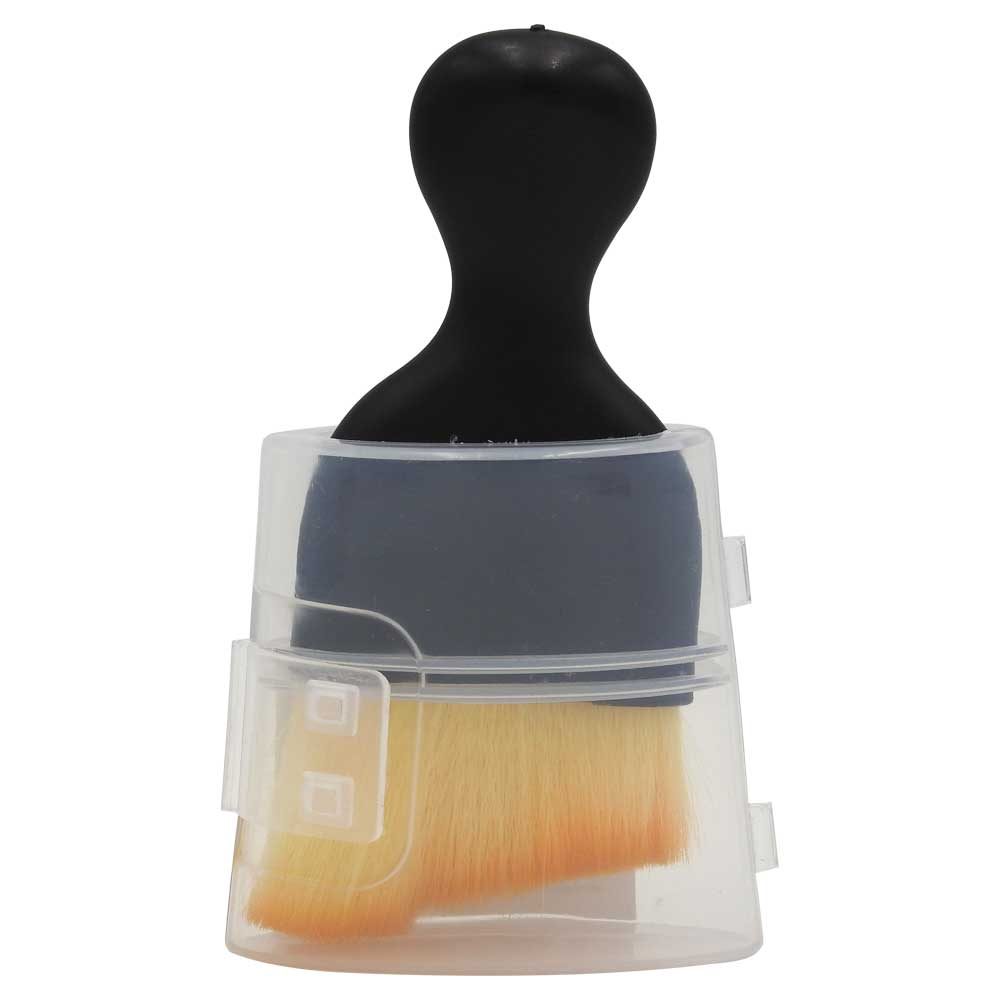 Pensula Multifunctionala, , Pentru Machiaj sau Indepartat Praful din Masina, Par Sintetic, cu Capac de Protectie, Negru 2