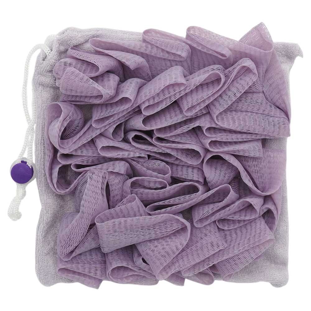 Prosop de Baie, , 2in1, cu Burete din Plasa, 17 x 17 cm, Mov 2