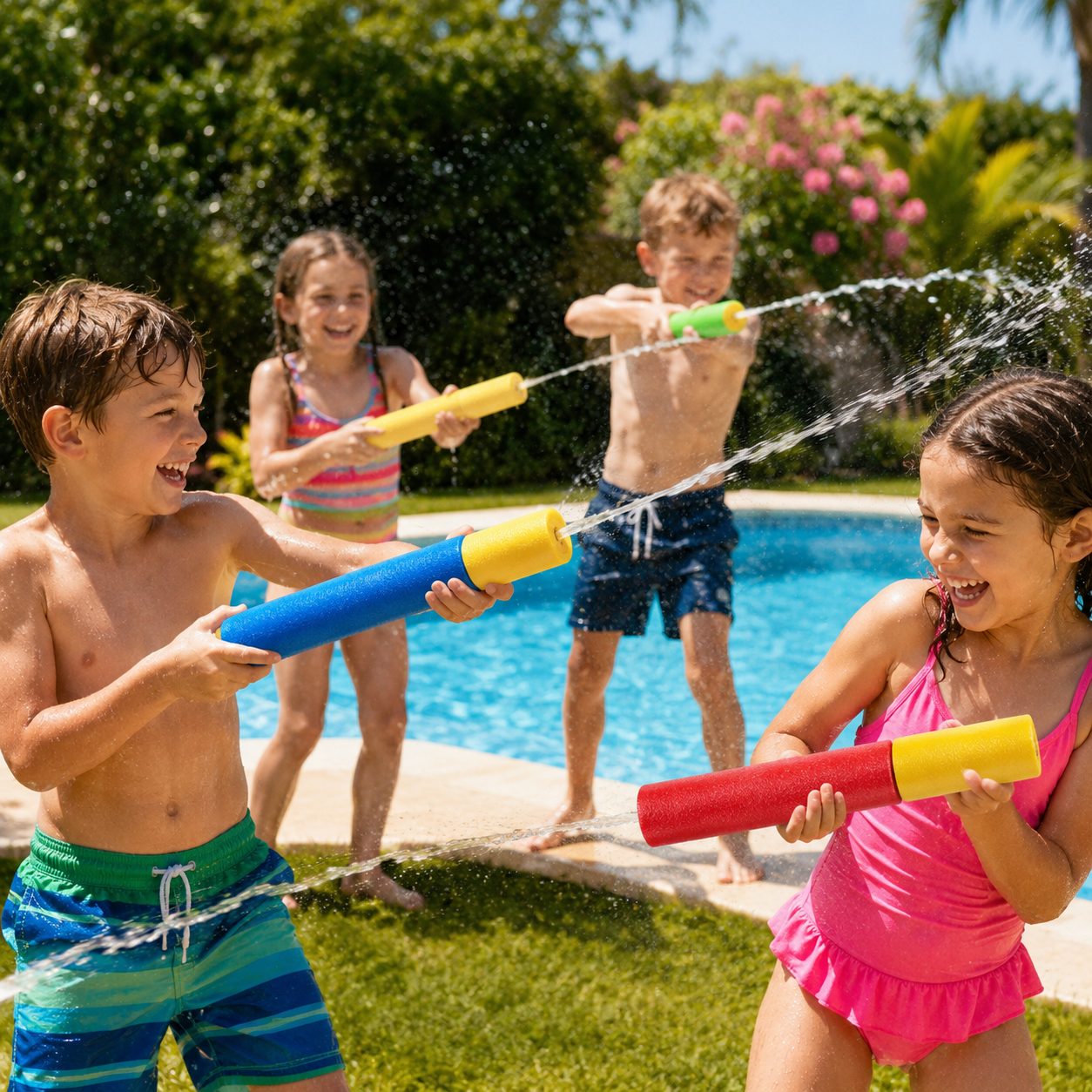 Blaster de Apa pentru Copii, , Dimensiune 4 cm, Jucarie de Vara pentru Plaja, Piscina si Curte, Rezervor pentru Apa, Diverse Modele, Multicolor 2