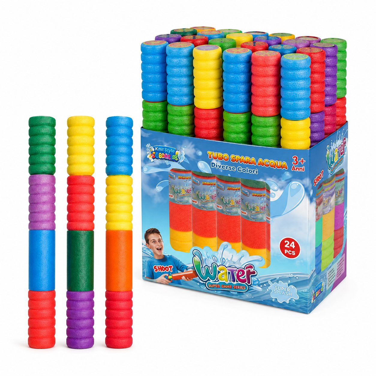 Blaster de Apa pentru Copii, , Dimensiune 40 cm, Jucarie de Vara pentru Plaja, Piscina si Curte, Rezervor pentru Apa, Design Usor de Manevrat, Diverse Modele, Multicolor