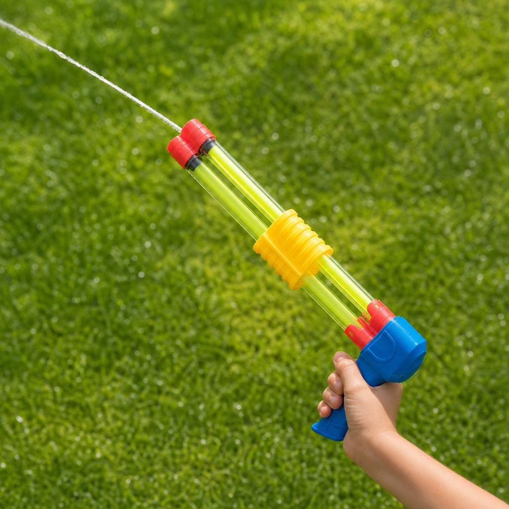 Pistol cu Apa pentru Copii, , Dimensiune 40 cm, Jucarie de Vara pentru Plaja, Piscina si Curte, Rezervor pentru Apa, Design Usor de Manevrat, Multicolor 3