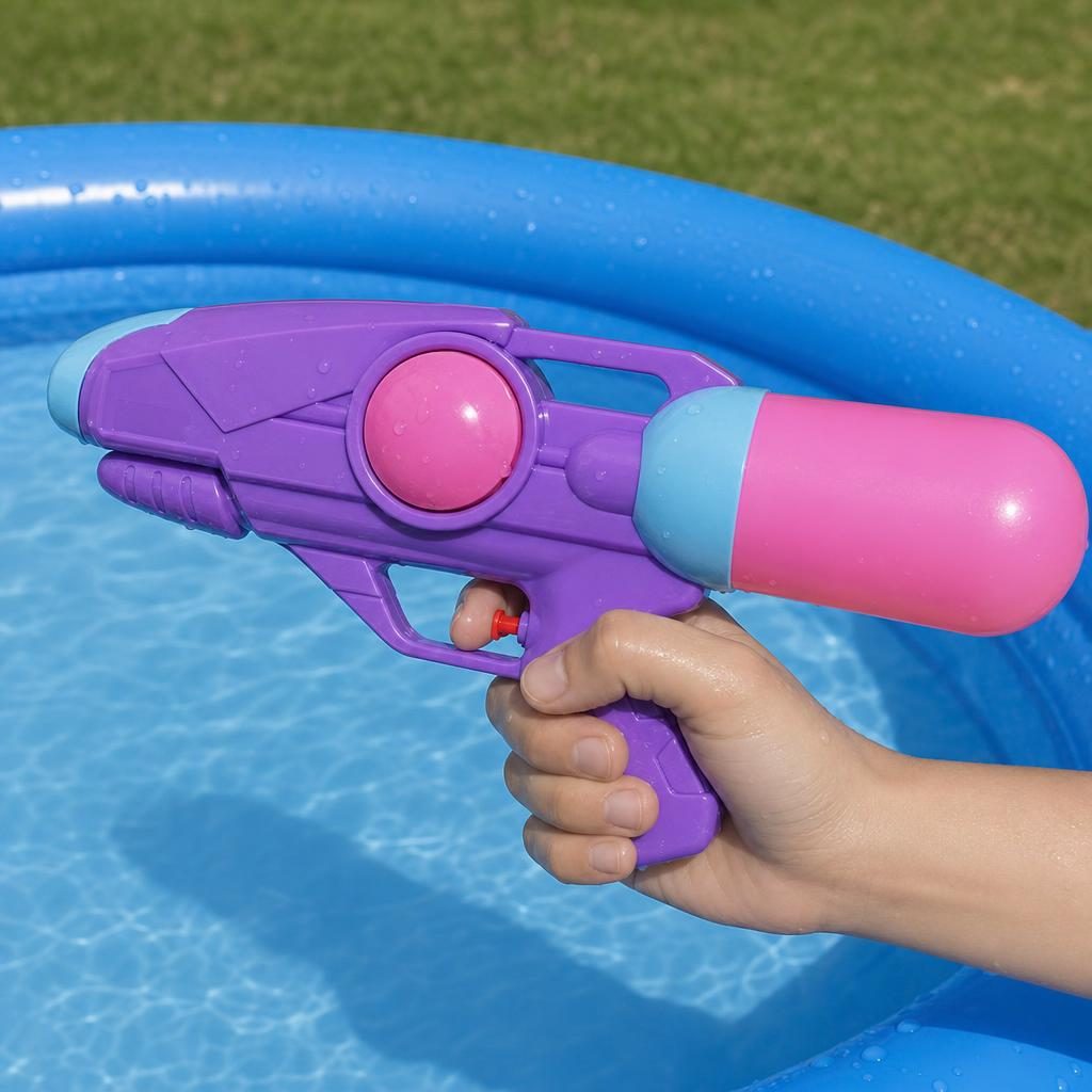 Pistol cu Apa, , Model Practic pentru Utilizare Zilnica, Rezervor pentru Apa si Constructie Usoara, Distractie in Aer Liber, Joaca Activa si Racorire in Zilele de Vara, Ideal pentru Copii, Curte, Plaja, Piscina si Jocuri de Vara, Multicolor 4