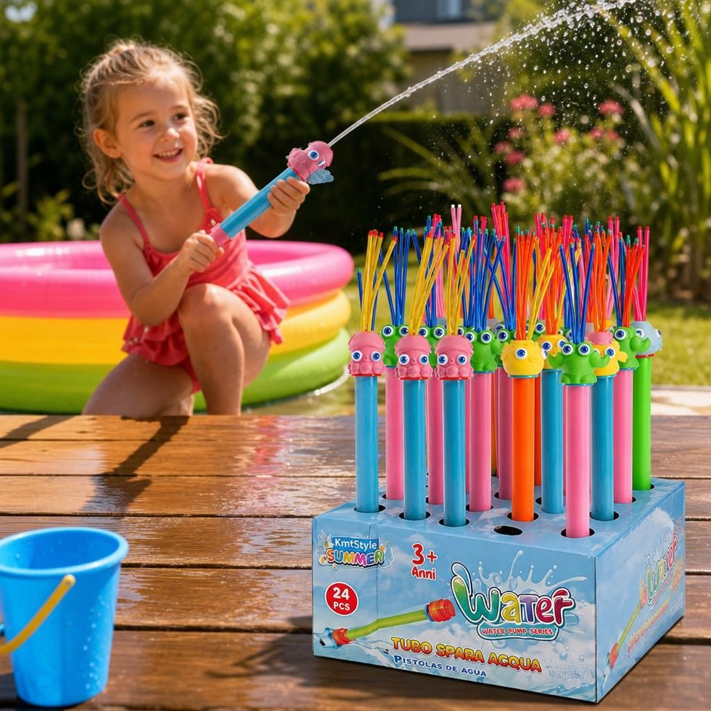 Blaster de Apa pentru Copii, , Dimensiune 3 cm, Jucarie de Vara pentru Plaja, Piscina si Curte, Rezervor pentru Apa, Design Usor de Manevrat, Multicolor 5