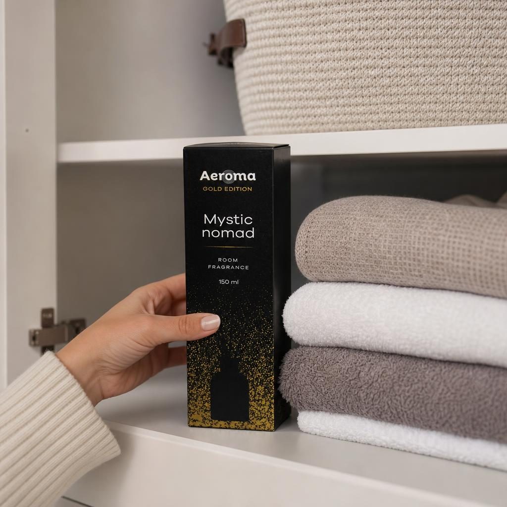 Odorizant Camera cu Difuzor, Aeroma Luxury Gold, 150 ml Mystic Nomad