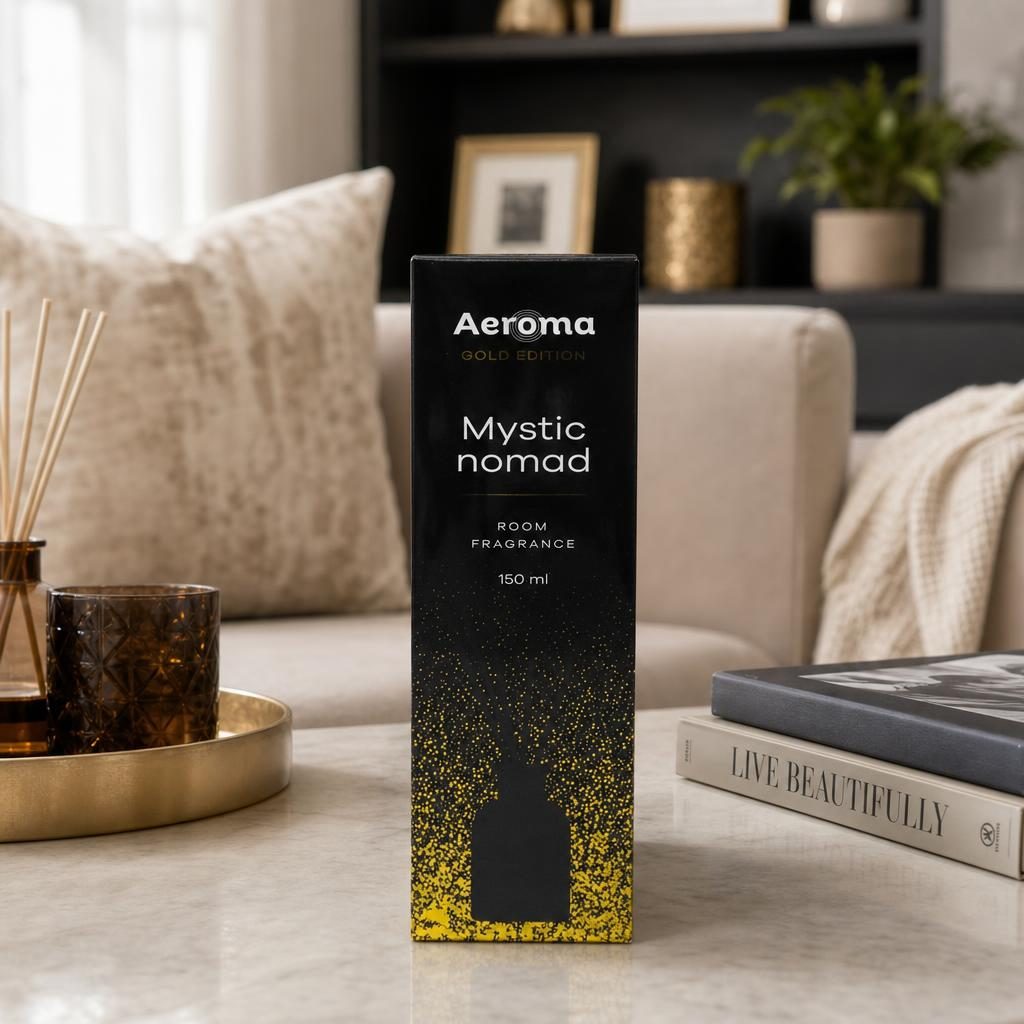 Odorizant Camera cu Difuzor, Aeroma Luxury Gold, 150 ml Mystic Nomad