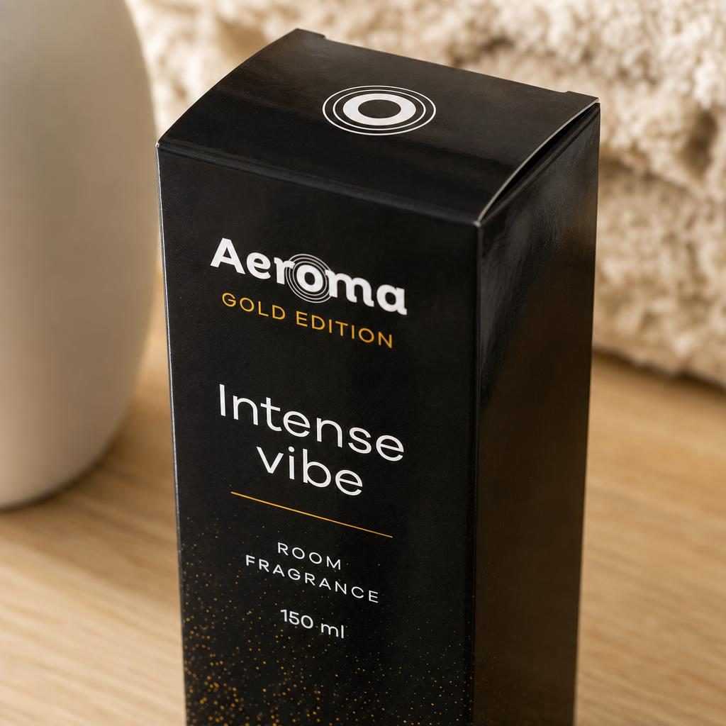 Odorizant Camera cu Difuzor, Aeroma Luxury Gold, 150 ml Intense Vibe
