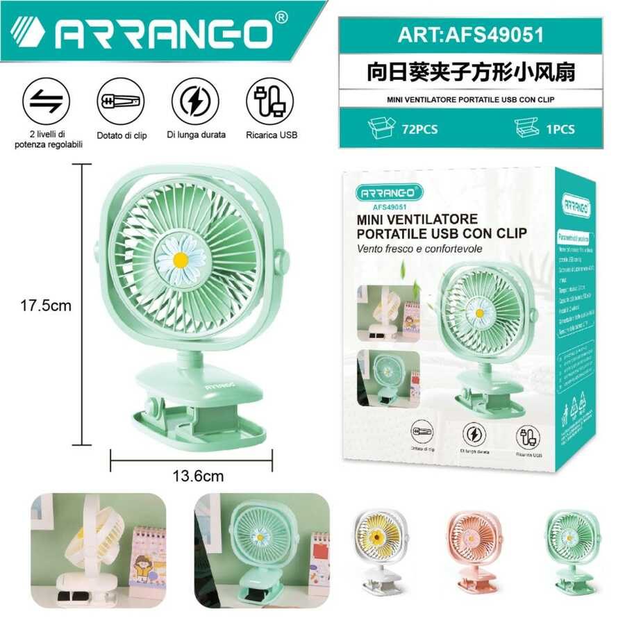 Mini Ventilator Portabil, Flippy, Model Compact si Portabil, Alimentare USB 5V, Flux de Aer Racoritor, Utilizare Usoara si Confort in Zilele Calduroase, Ideal pentru Birou, Camera, Masina, Calatorii si Vara