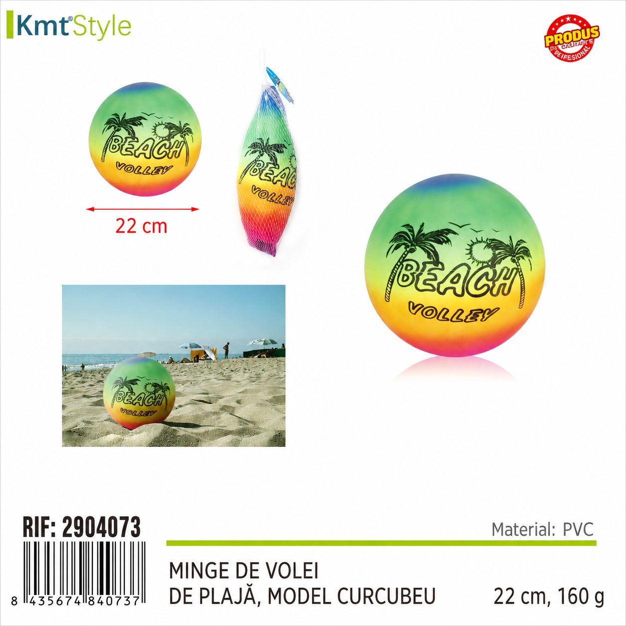 Minge de Plaja Gonflabila, , Model Beach Volley, Material PVC si Structura Gonflabila, Confort pe Apa, Stabilitate si Distractie pentru Vara, Ideal pentru Piscina, Plaja, Vacante si Activitati Acvatice, Multicolor 2