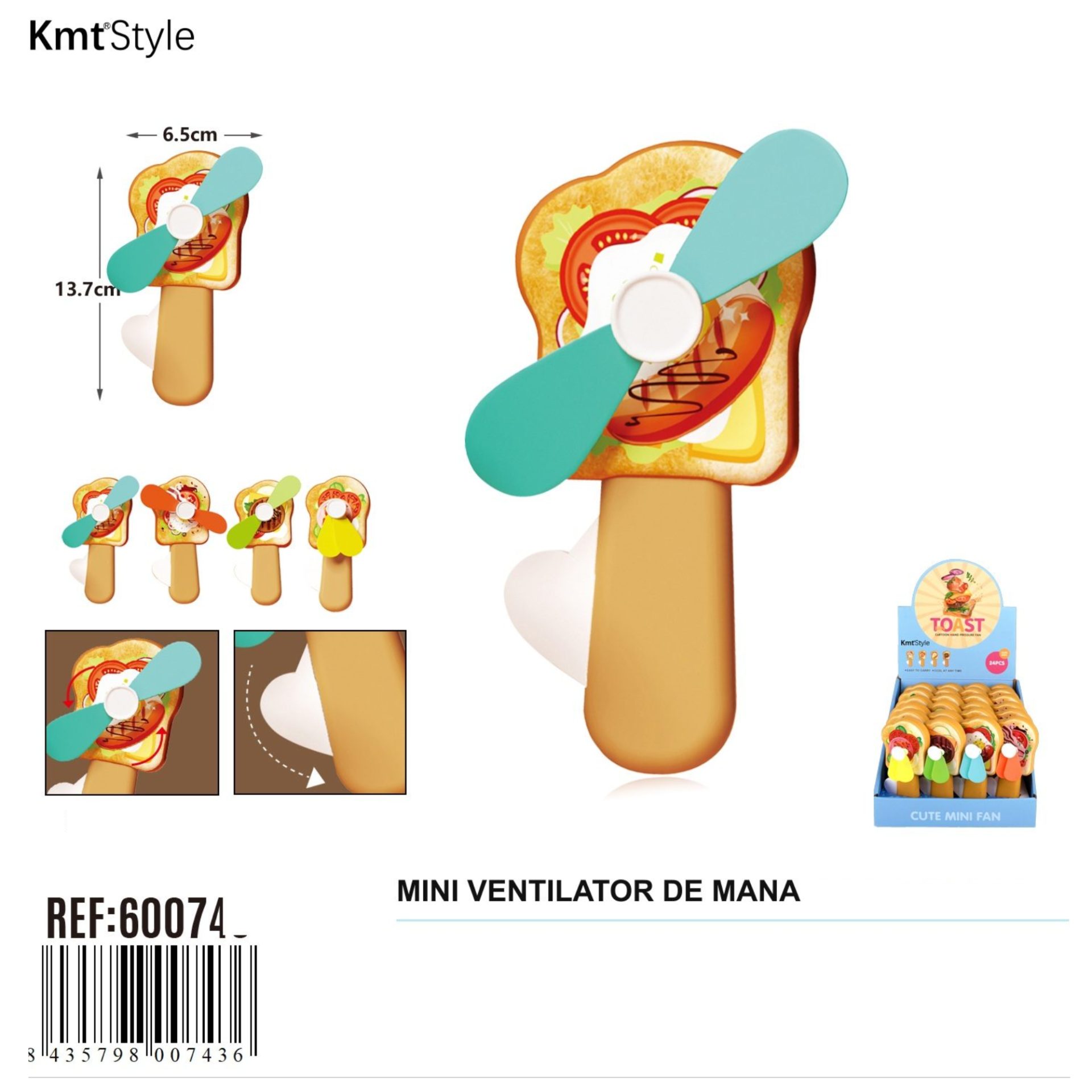 Mini Ventilator Portabil, Flippy, Model Compact si Portabil, Alimentare USB 5V, Flux de Aer Racoritor, Utilizare Usoara si Confort in Zilele Calduroase, Ideal pentru Birou, Camera, Masina, Calatorii si Vara