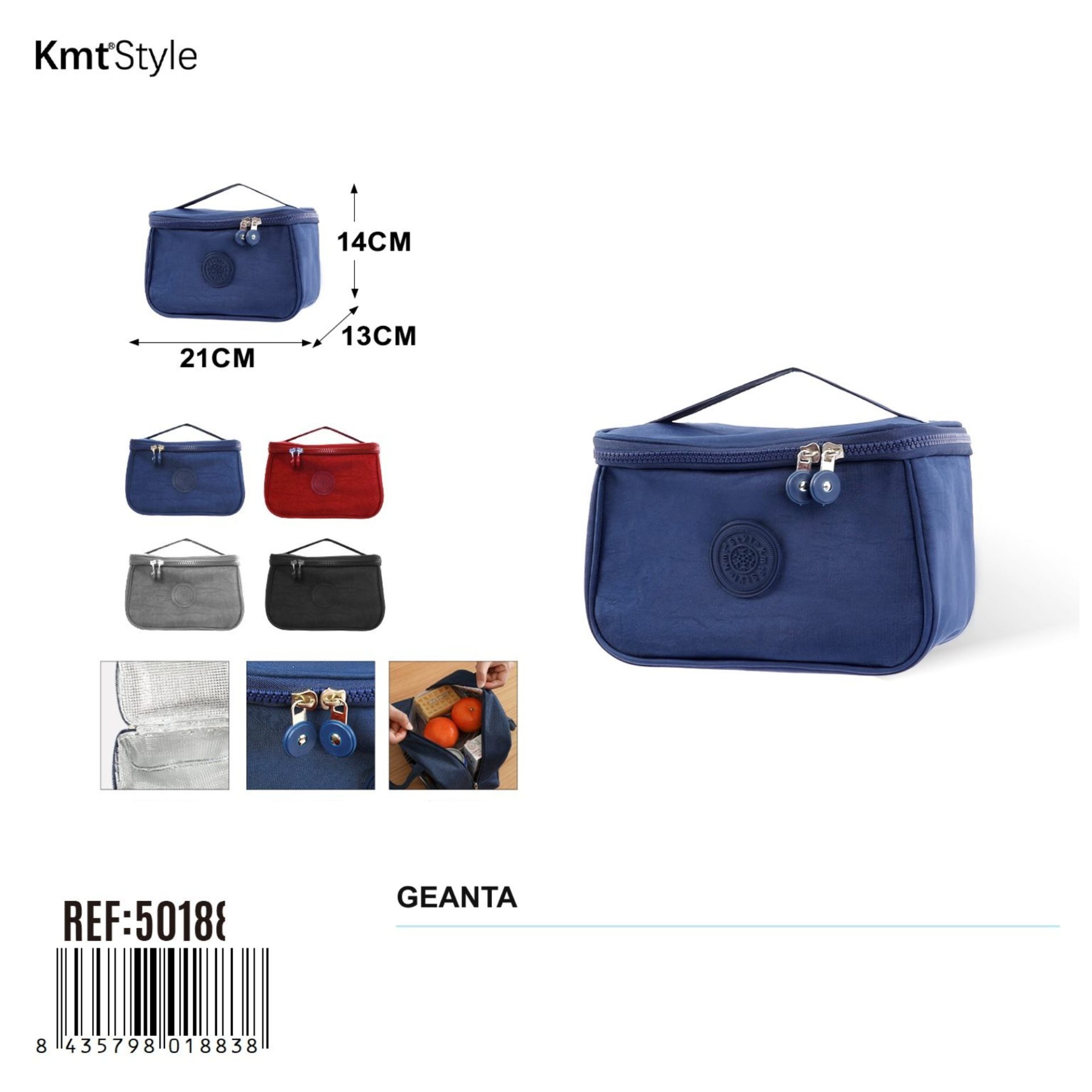 Geanta de Plaja, , Model Portabil pentru Transport, Compartiment Termoizolant si Inchidere Practica, Pastreaza Produsele Organizate, Usor de Transportat si Potrivita pentru Vara, Ideal pentru Plaja, Picnic, Piscina, Camping si Vacante 2