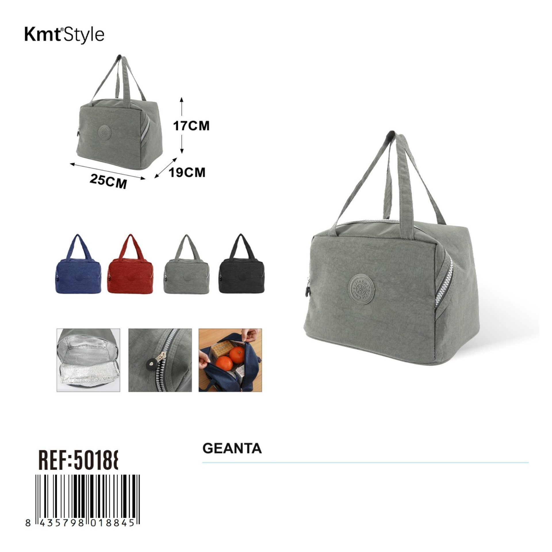 Geanta de Plaja, Flippy, Model Portabil pentru Transport, Compartiment Termoizolant si Inchidere Practica, Pastreaza Produsele Organizate, Usor de Transportat si Potrivita pentru Vara, Ideal pentru Plaja, Picnic, Piscina, Camping si Vacante