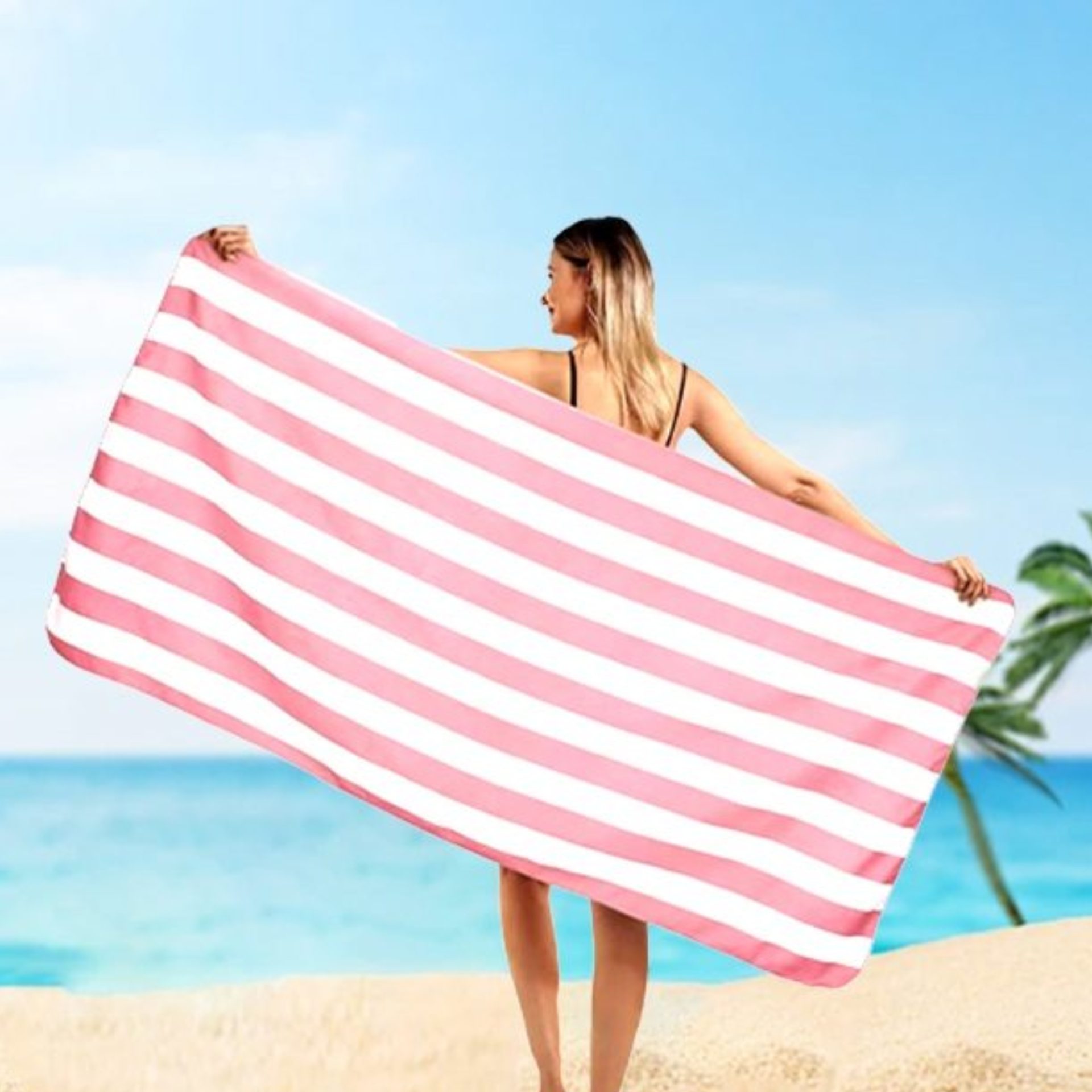Prosop de Plaja, Flippy, Model Practic pentru Utilizare Zilnica, Material Textil Usor si Absorbant, Uscare Rapida, Atingere Placuta si Confort dupa Baie sau Inot, Ideal pentru Plaja, Picnic, Piscina, Camping si Vacante, Multicolor