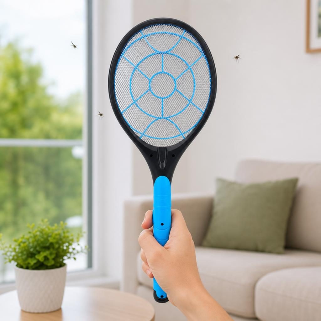 Paleta Electrica Anti-Insecte, , Model Practic pentru Utilizare Zilnica, Alimentare Electrica si Design Portabil, Protectie Impotriva Insectelor, Utilizare Practica si Confort Sporit, Ideal pentru Casa, Terasa, Curte, Camping si Seri de Vara 2