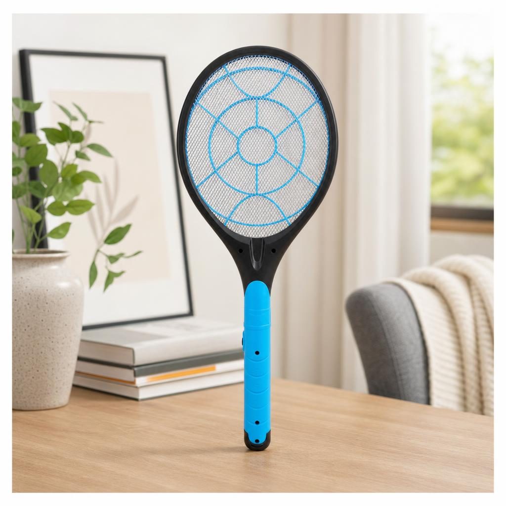 Paleta Electrica Anti-Insecte, , Model Practic pentru Utilizare Zilnica, Alimentare Electrica si Design Portabil, Protectie Impotriva Insectelor, Utilizare Practica si Confort Sporit, Ideal pentru Casa, Terasa, Curte, Camping si Seri de Vara 4