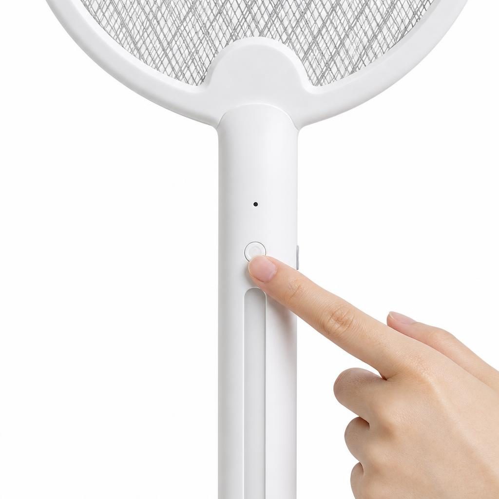 Paleta Electrica pentru Tantari si Insecte, Flippy, Dimensiune 47x23.5 cm, Racheta Anti-Insecte cu Plasa Metalica, Maner Ergonomic, Utilizare la Interior si Exterior
