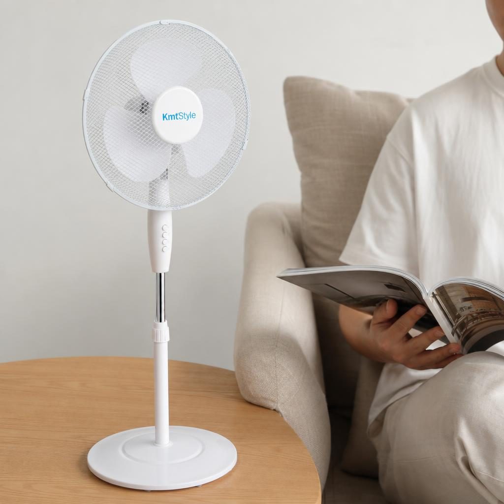 Ventilator Portabil, , Model Compact si Portabil, Flux de Aer Racoritor, Utilizare Usoara si Confort in Zilele Calduroase, Ideal pentru Birou, Camera, Masina, Calatorii si Vara, 120x41 cm, Alb 3