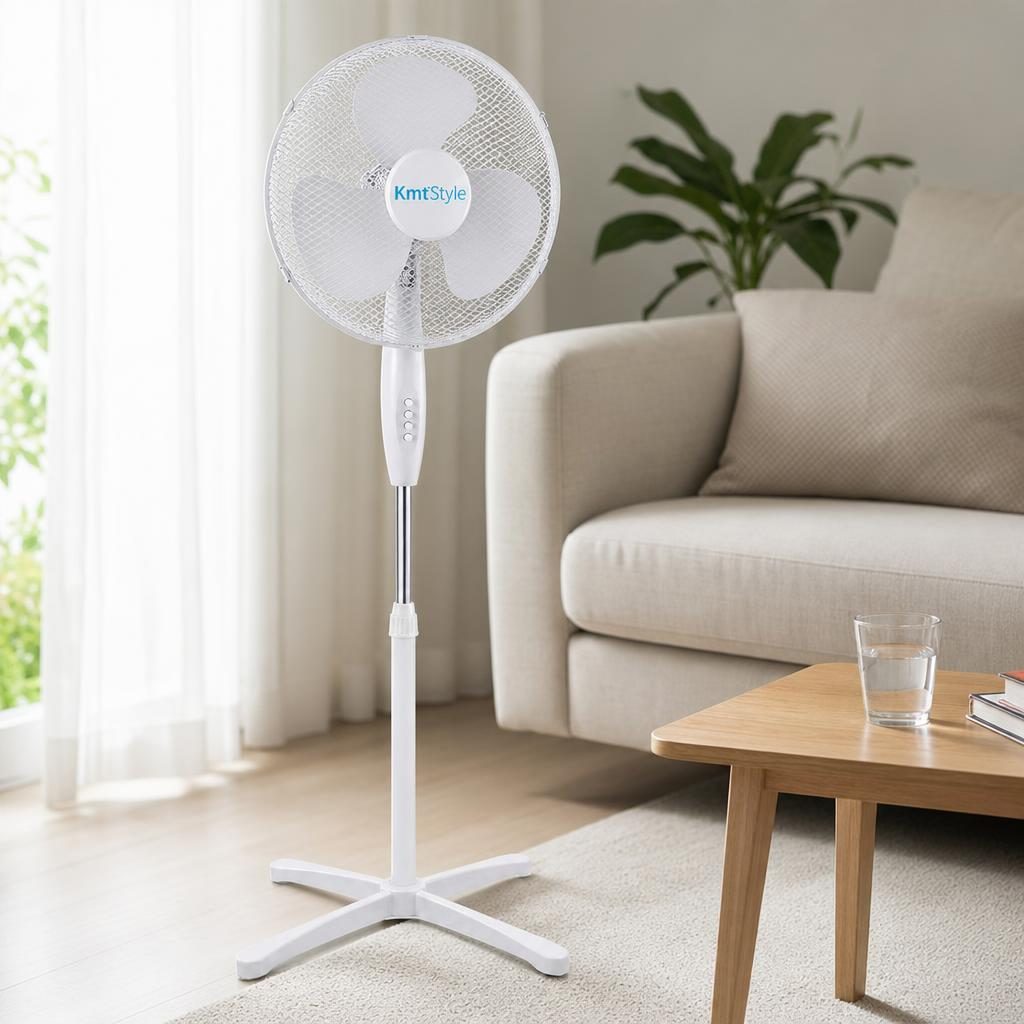 Ventilator Portabil, , Model Compact si Portabil, Flux de Aer Racoritor, Utilizare Usoara si Confort in Zilele Calduroase, Ideal pentru Birou, Camera, Calatorii si Vara, 120x41 cm, Alb 2