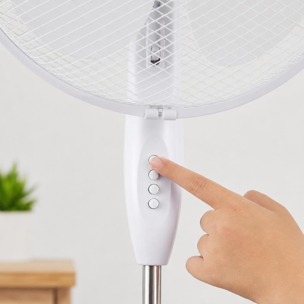 Ventilator Portabil, , Model Compact si Portabil, Flux de Aer Racoritor, Utilizare Usoara si Confort in Zilele Calduroase, Ideal pentru Birou, Camera, Calatorii si Vara, 120x41 cm, Alb 3