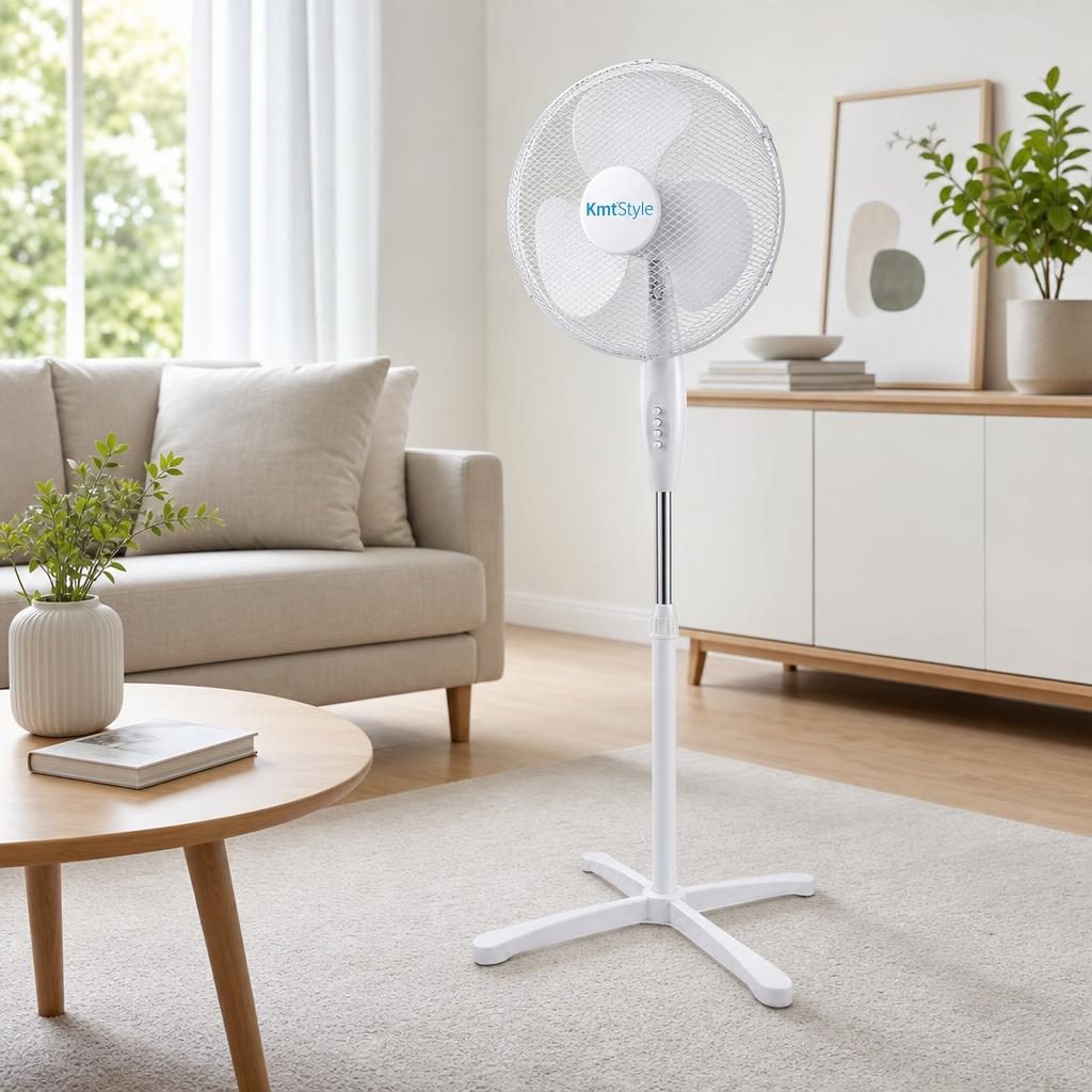 Ventilator Portabil, , Model Compact si Portabil, Flux de Aer Racoritor, Utilizare Usoara si Confort in Zilele Calduroase, Ideal pentru Birou, Camera, Calatorii si Vara, 120x41 cm, Alb 5